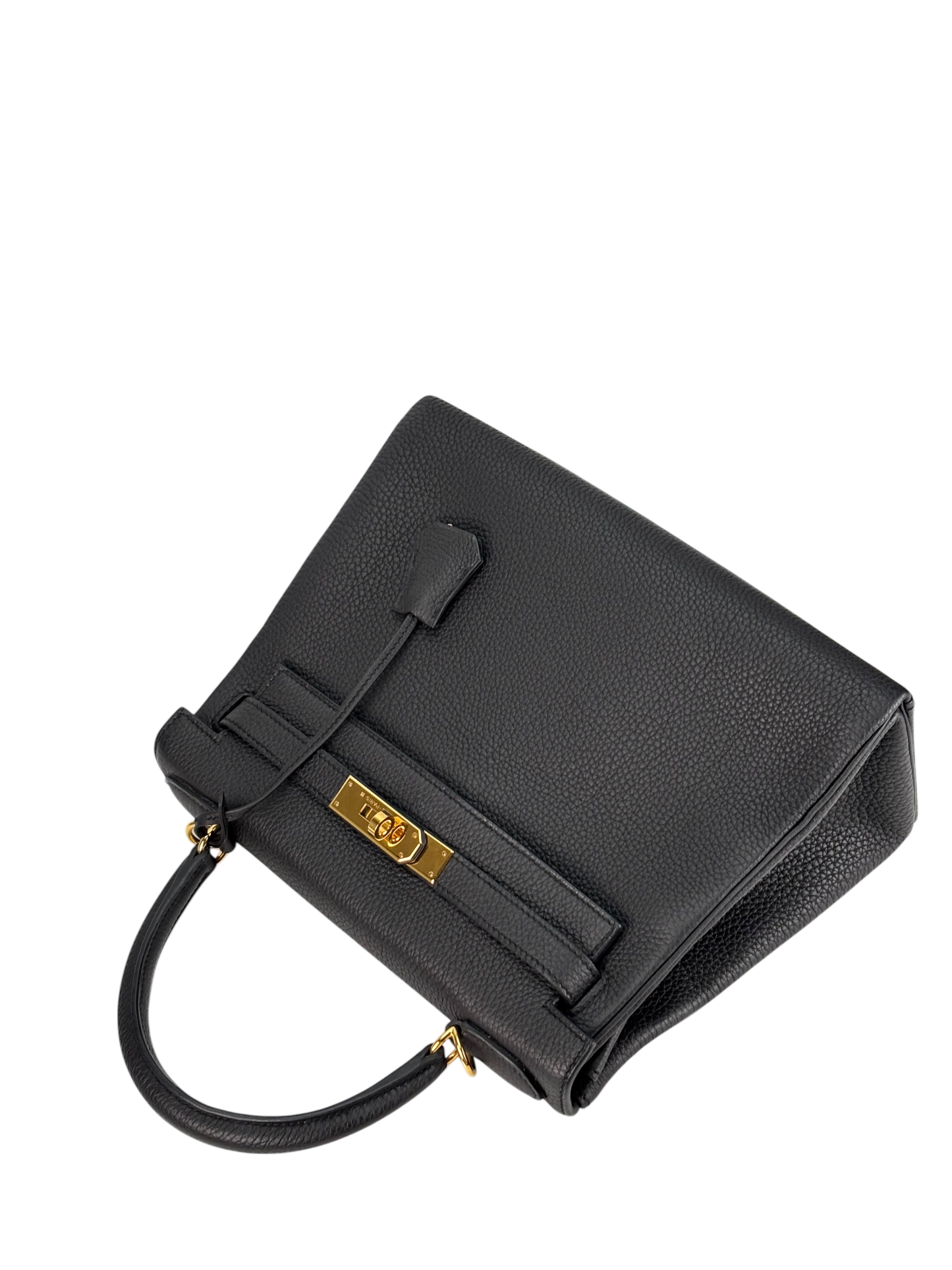 HERMES - Kelly 28 Black Togo Gold Hardware 