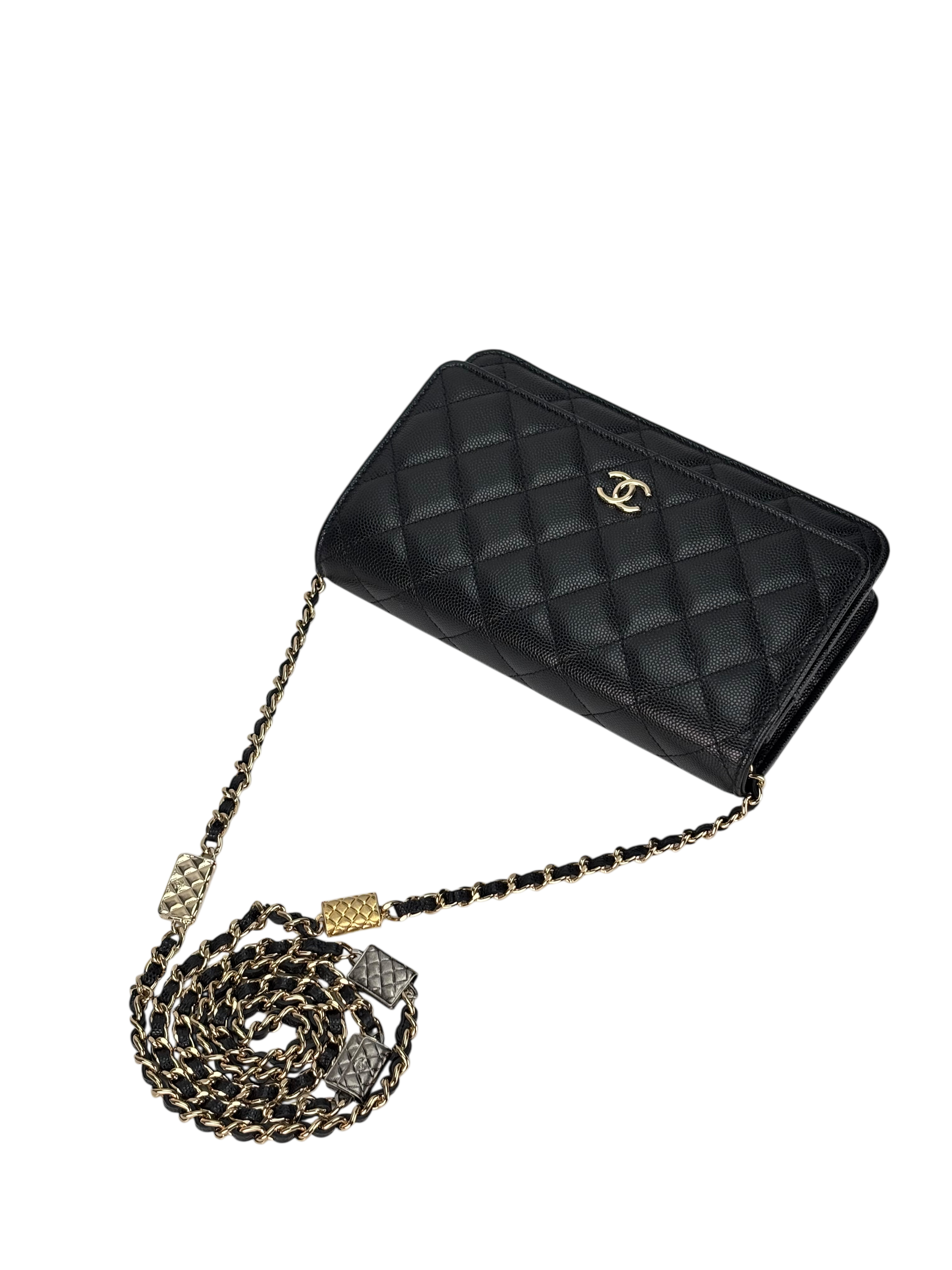 CHANEL - Black Caviar GHW  Wallet On Chain (WOC)