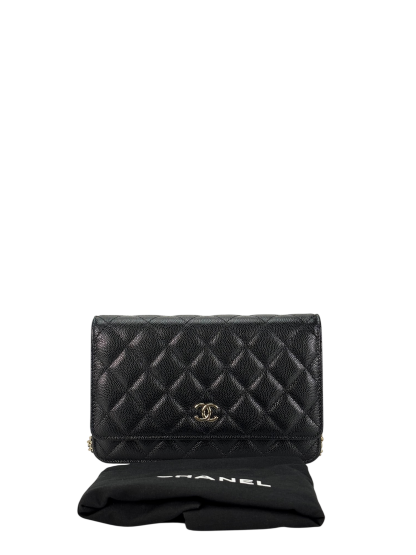 CHANEL - Black Caviar GHW  Wallet On Chain (WOC)