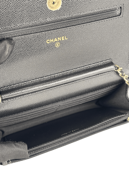 CHANEL - Black Caviar GHW  Wallet On Chain (WOC)