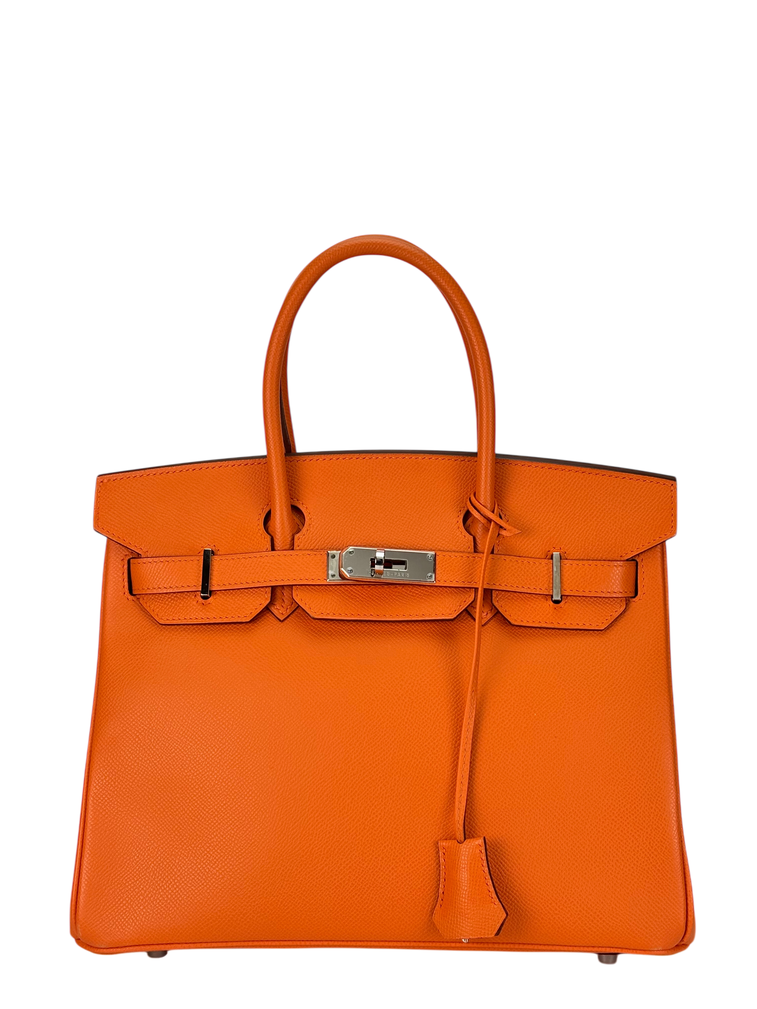HERMES - Birkin 30 Orange Epsom Palladium Hardware