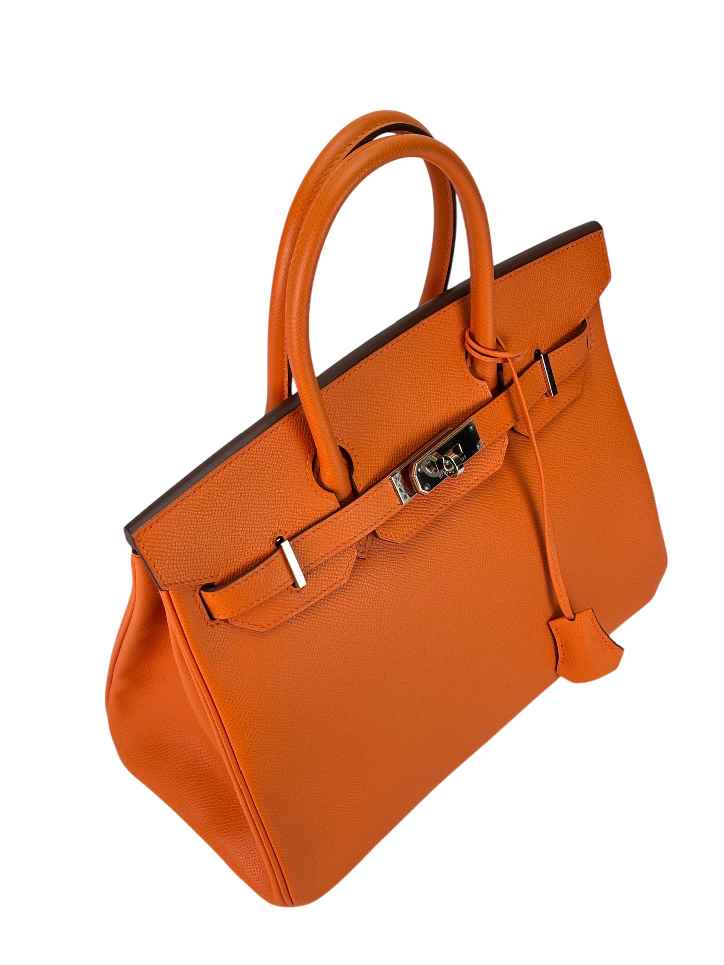 HERMES - Birkin 30 Orange Epsom Palladium Hardware
