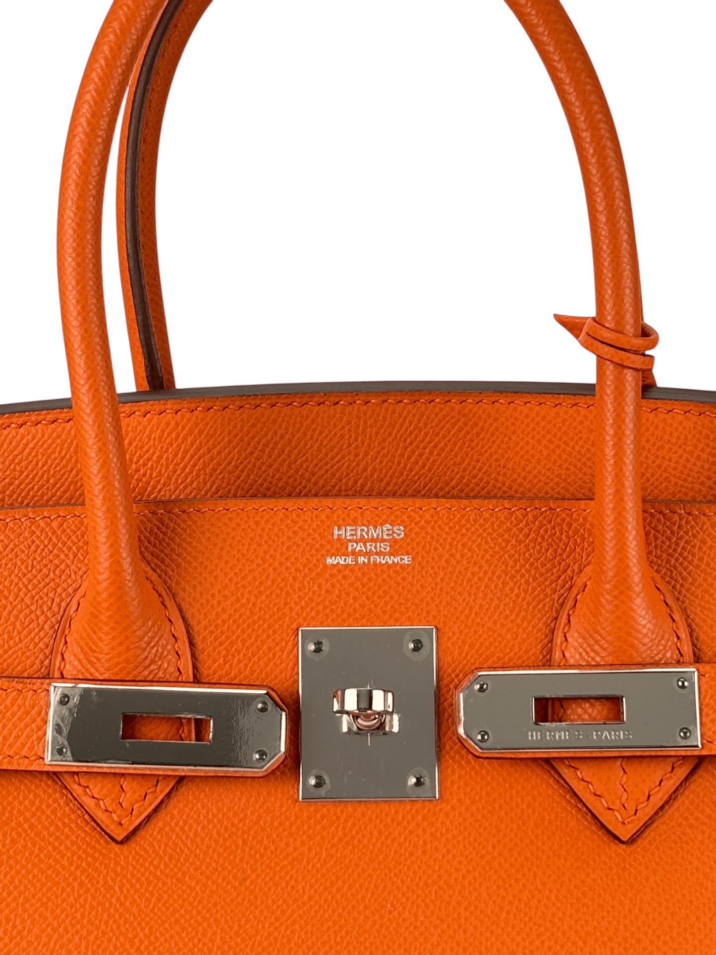 HERMES - Birkin 30 Orange Epsom Palladium Hardware