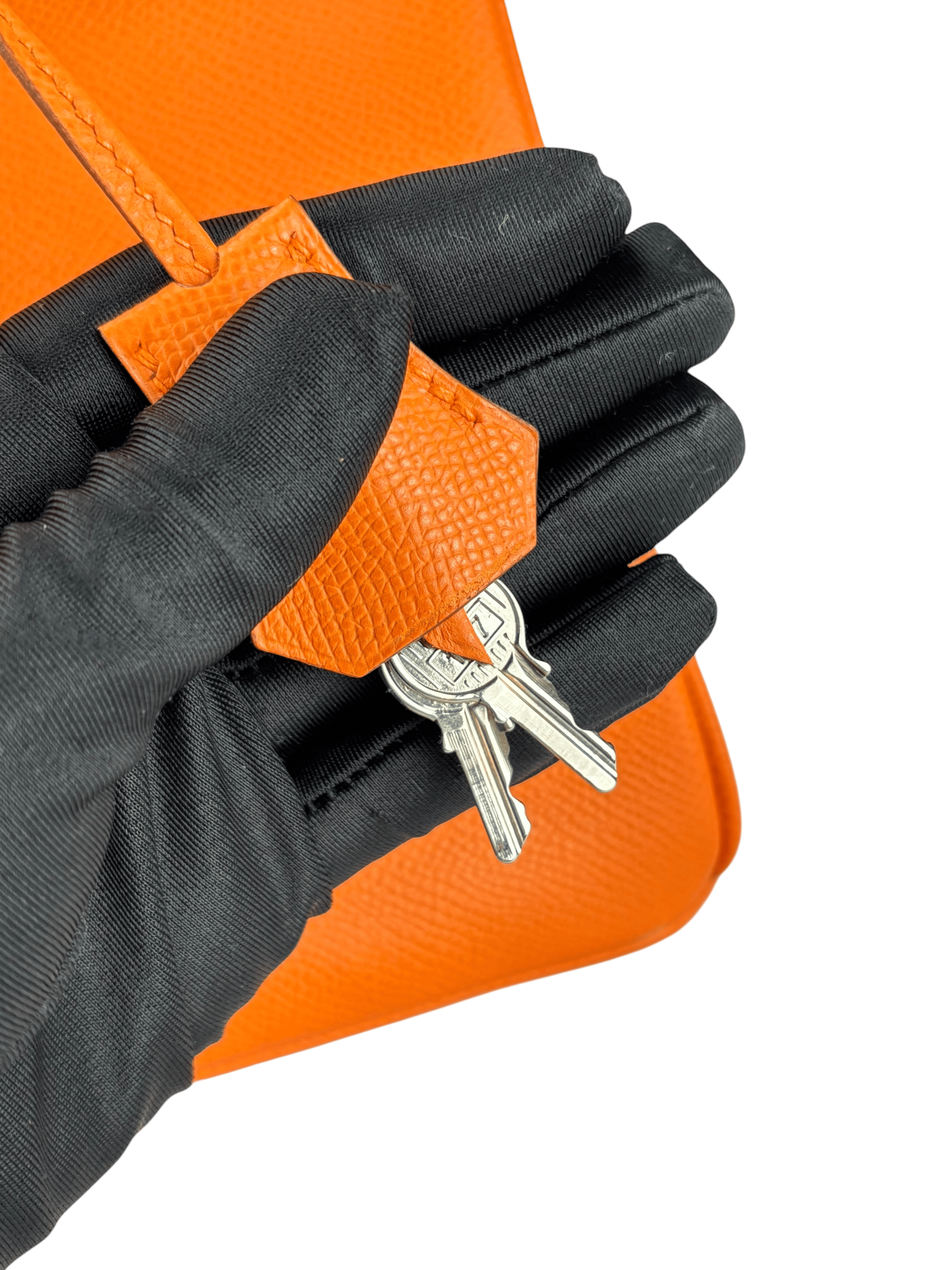 HERMES - Birkin 30 Orange Epsom Palladium Hardware