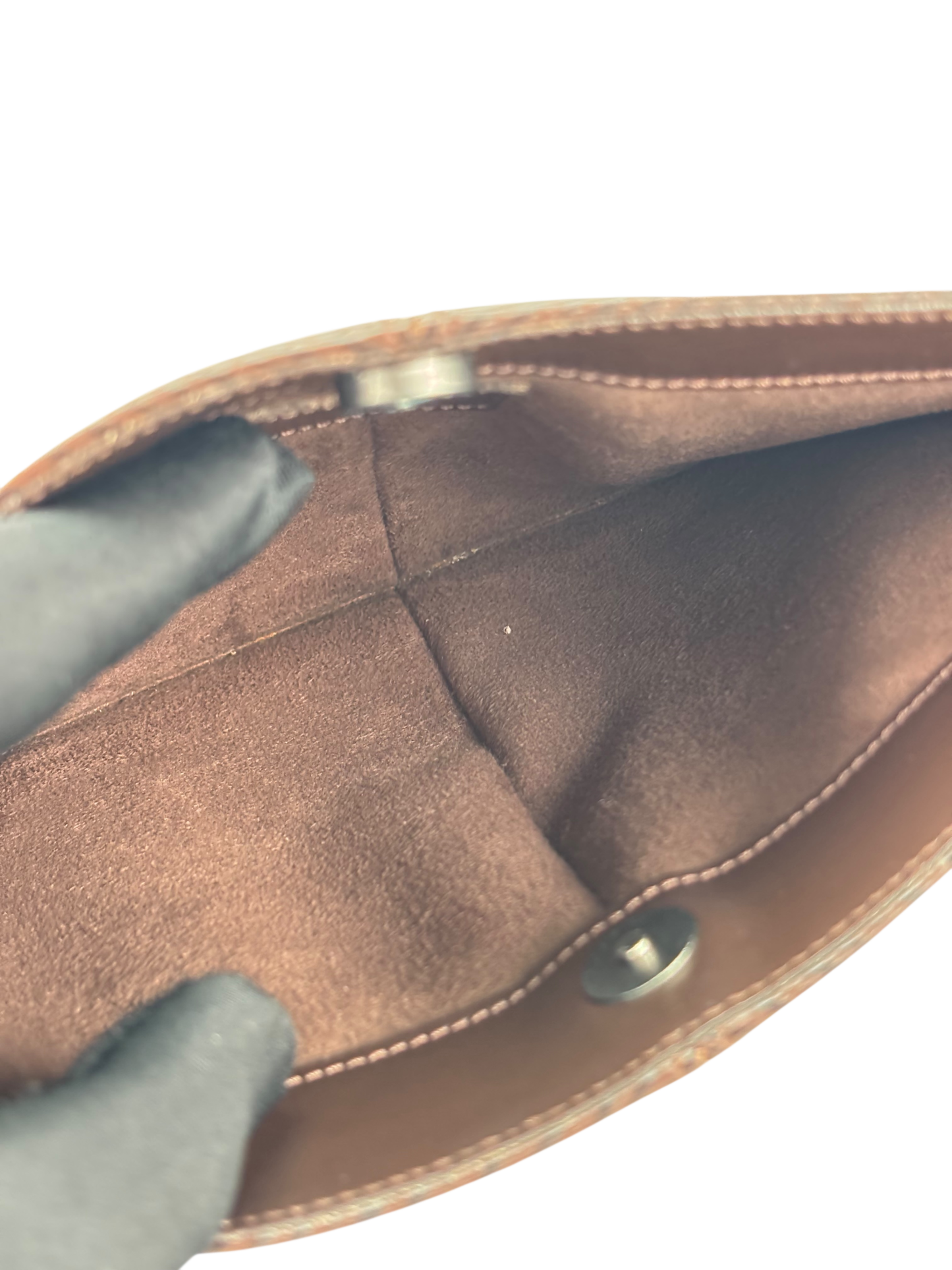 LOUIS VUITTON - Epi Brown Demi Lupe Epi Leather Pochette Bag