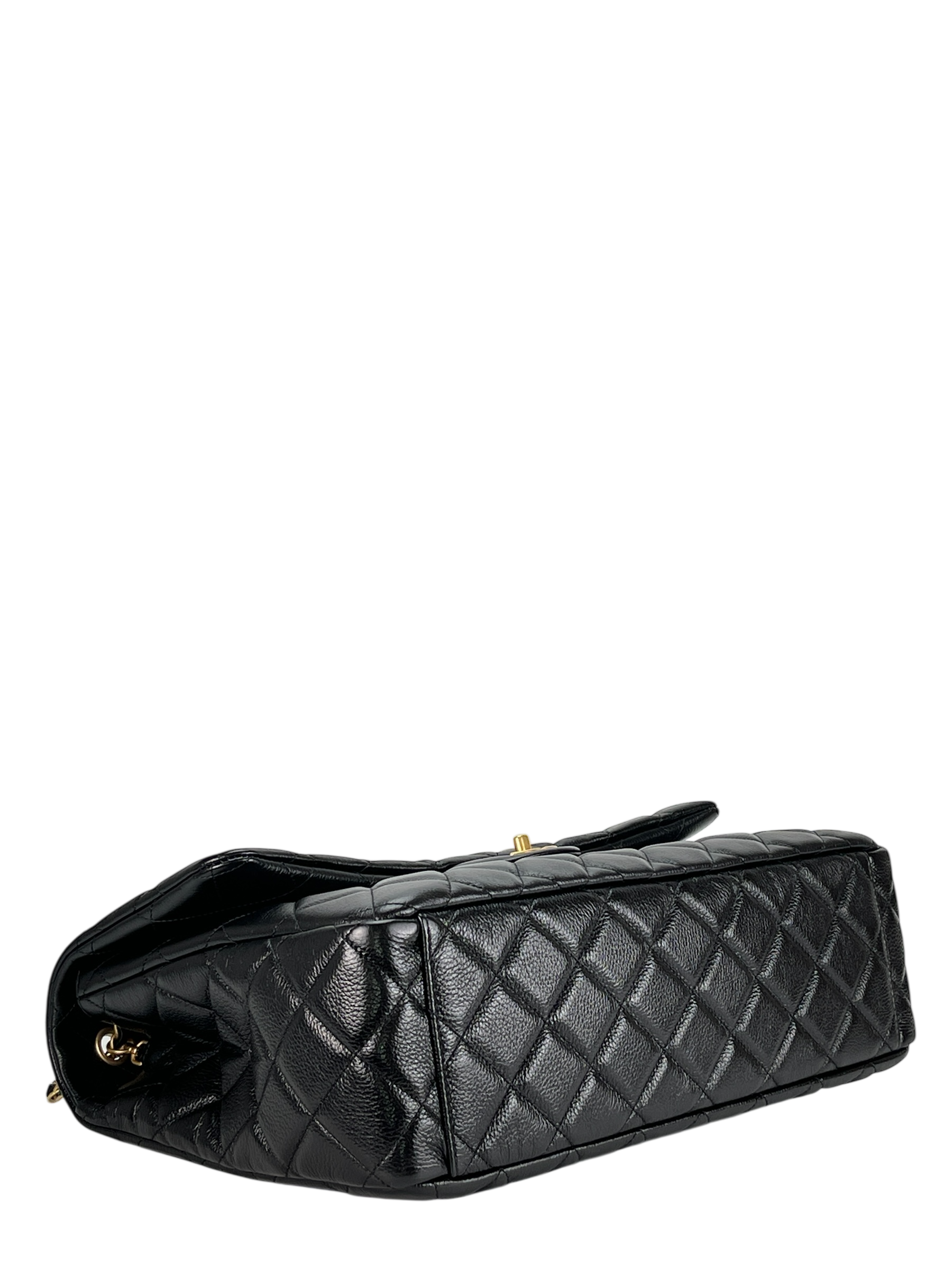 CHANEL - 25A Black Calfskin Matelasse Maxi XXL Shoulder Bag GHW