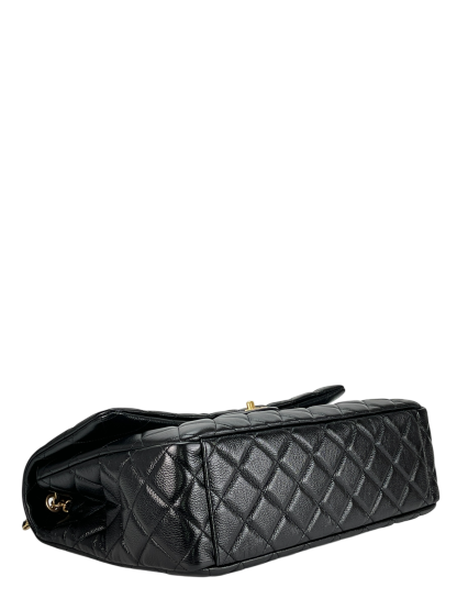 CHANEL - 25A Black Calfskin Matelasse Maxi XXL Shoulder Bag GHW