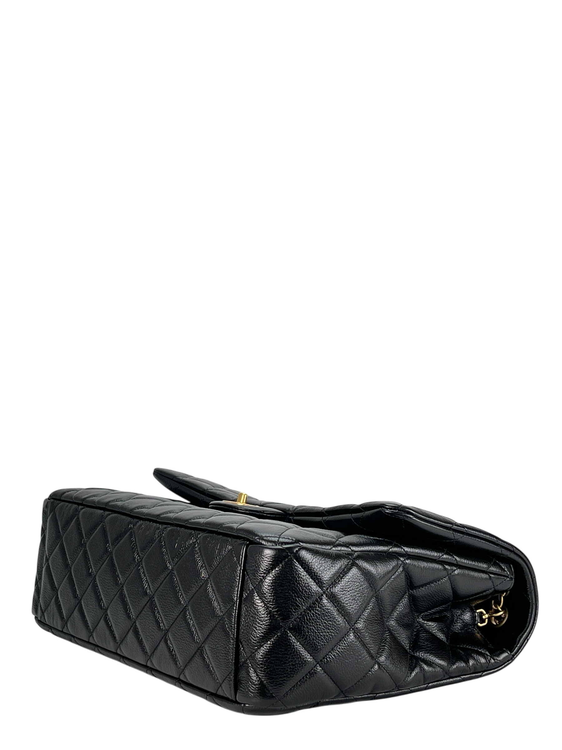 CHANEL - 25A Black Calfskin Matelasse Maxi XXL Shoulder Bag GHW