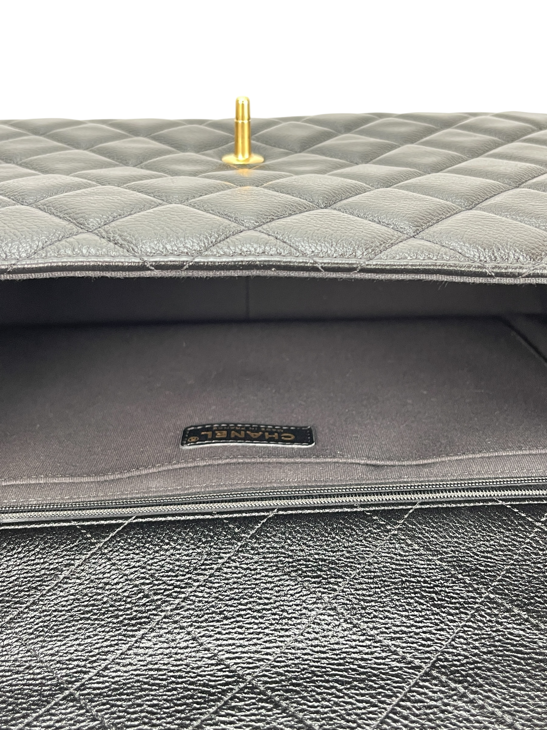 CHANEL - 25A Black Calfskin Matelasse Maxi XXL Shoulder Bag GHW