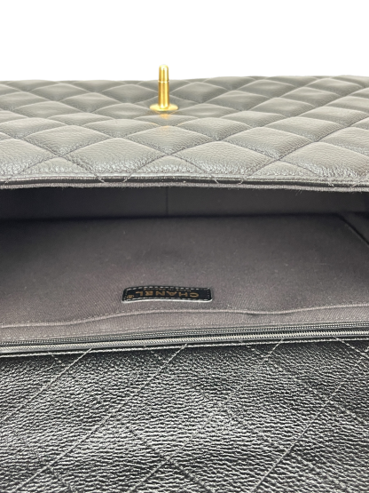 CHANEL - 25A Black Calfskin Matelasse Maxi XXL Shoulder Bag GHW
