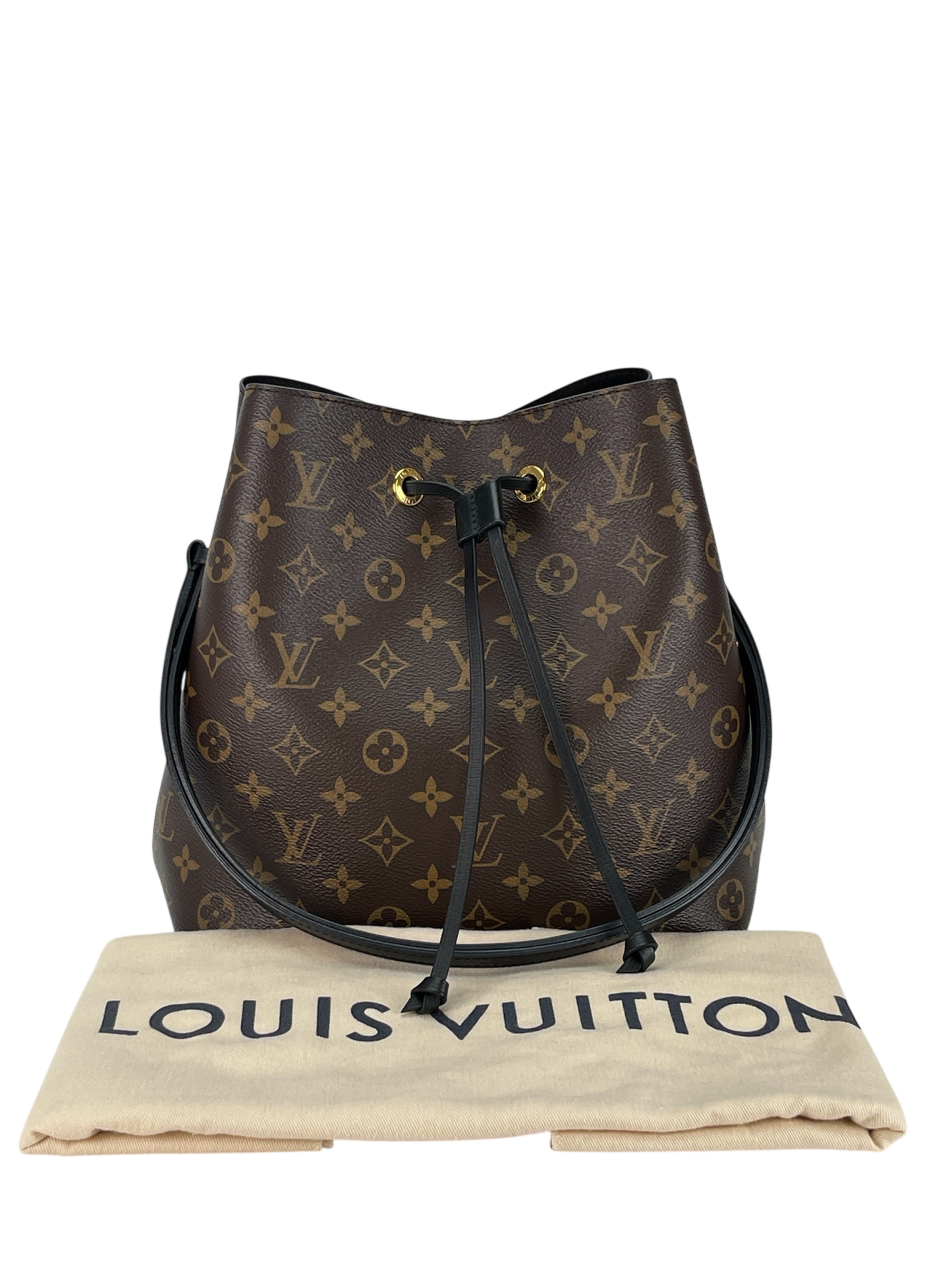 LOUIS VUITTON - Black Neo Bucket MM Shoulder Bag