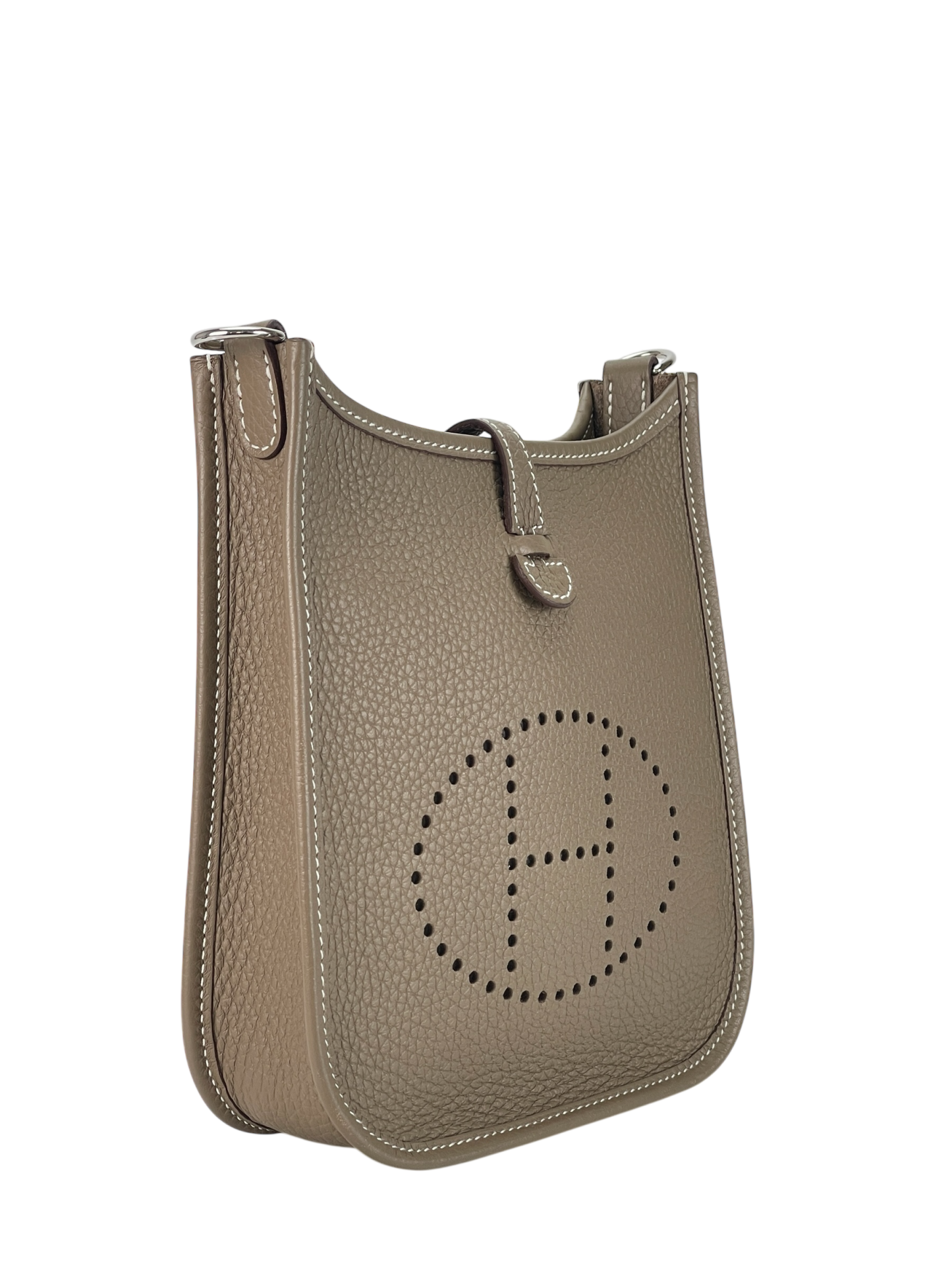 HERMES - Evelyne TPM Evelyne 16 Etoupe Taurillon Clemence Palladium Hardware