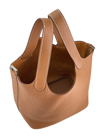 HERMES - Picotin PM Picotin 18 Gold Clemence Gold Hardware