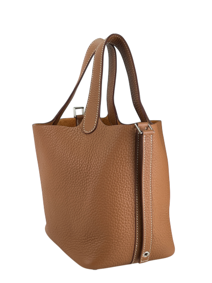 HERMES - Picotin PM Picotin 18 Gold Clemence Gold Hardware