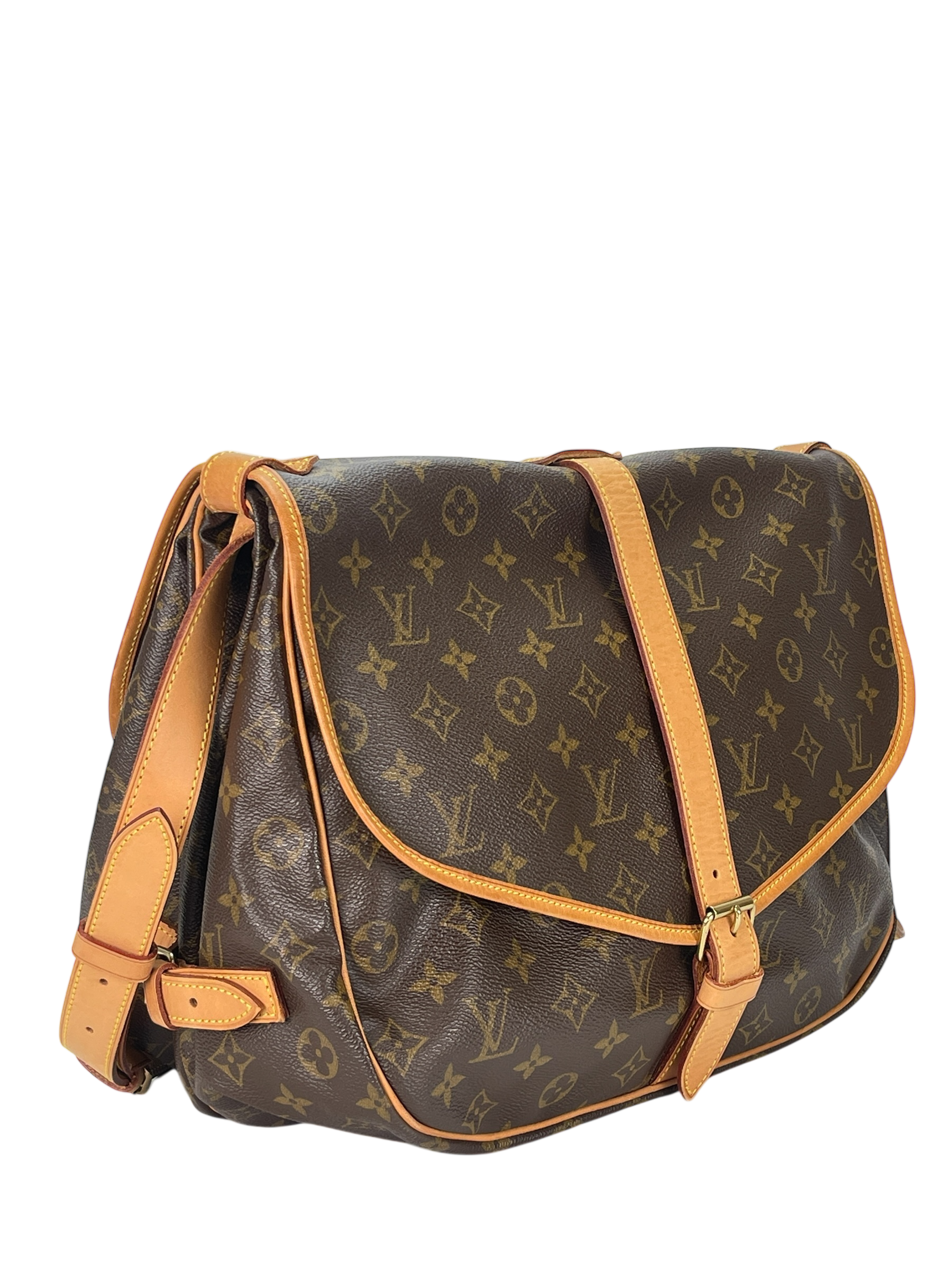 LOUIS VUITTON - Monogram Canvas Saumur 35 Crossbody Shoulder Bag