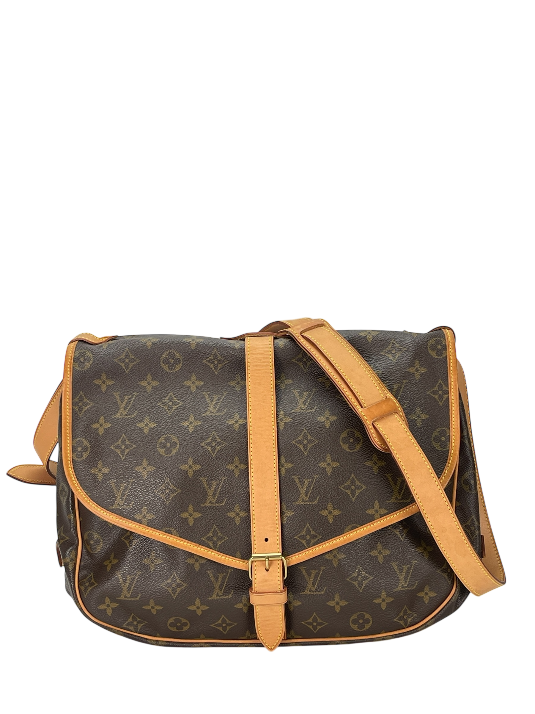 LOUIS VUITTON - Monogram Canvas Saumur 35 Crossbody Shoulder Bag