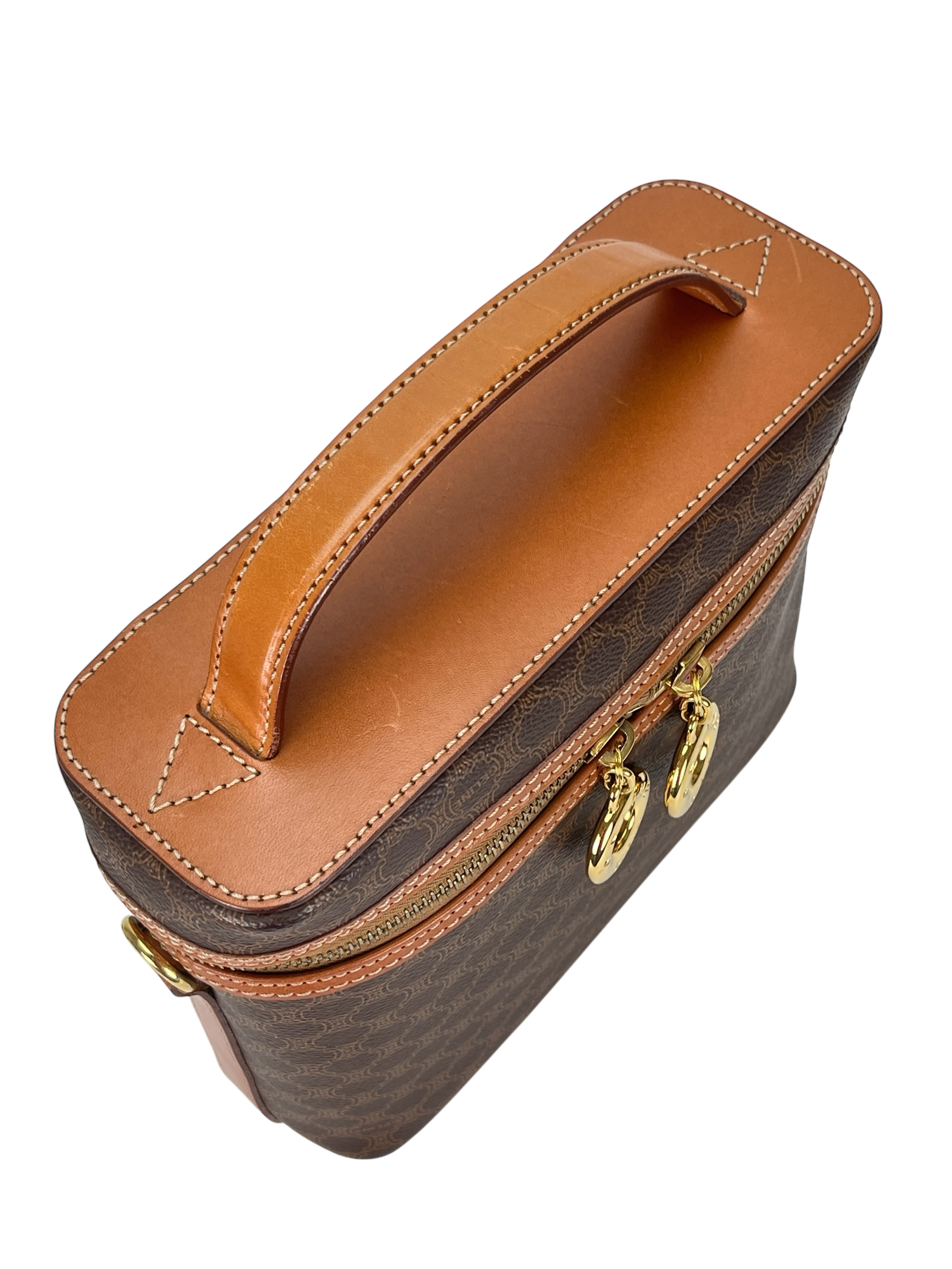 CELINE - Brown Macadam Pattern 2way Handbag