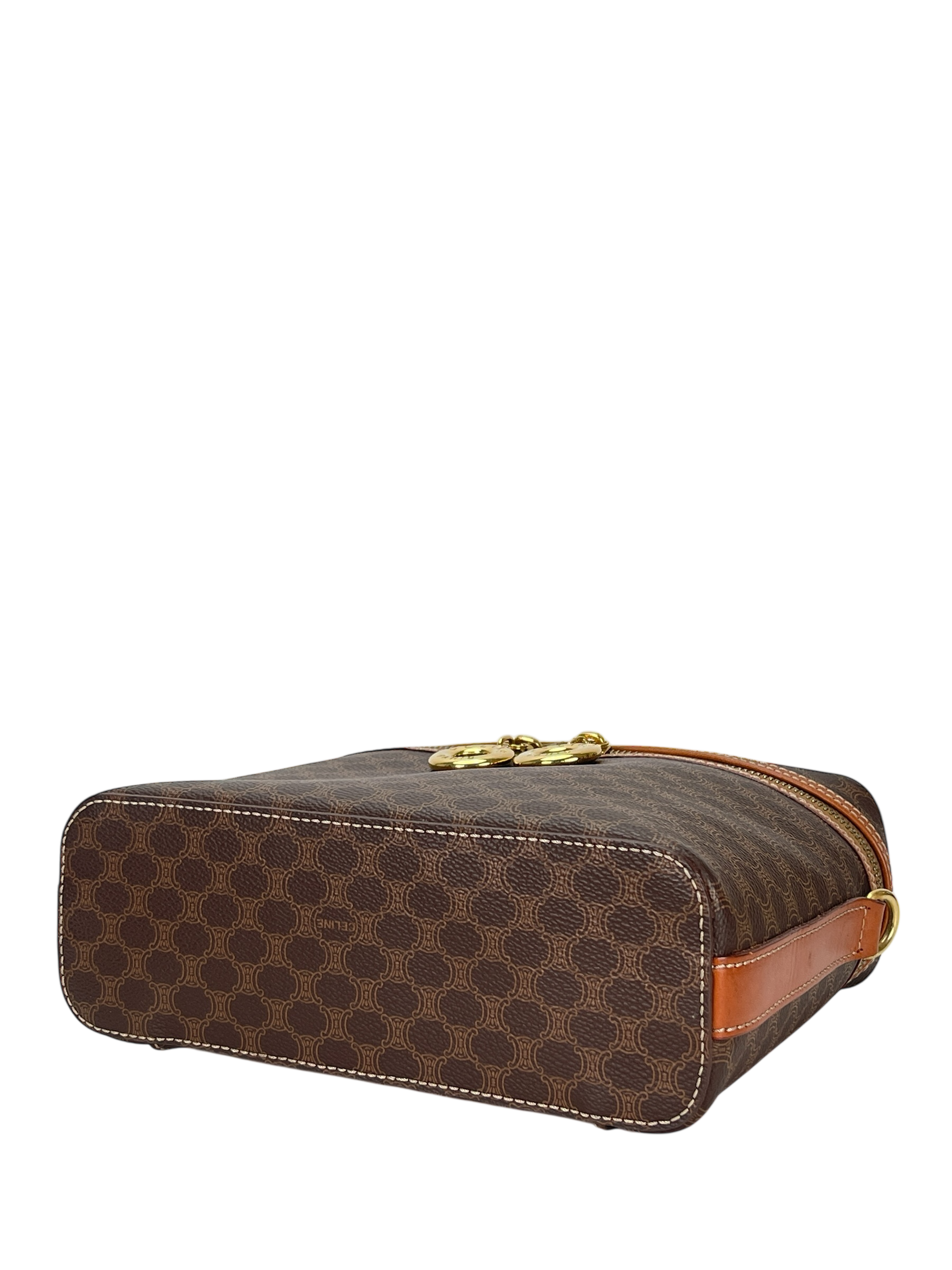CELINE - Brown Macadam Pattern 2way Handbag