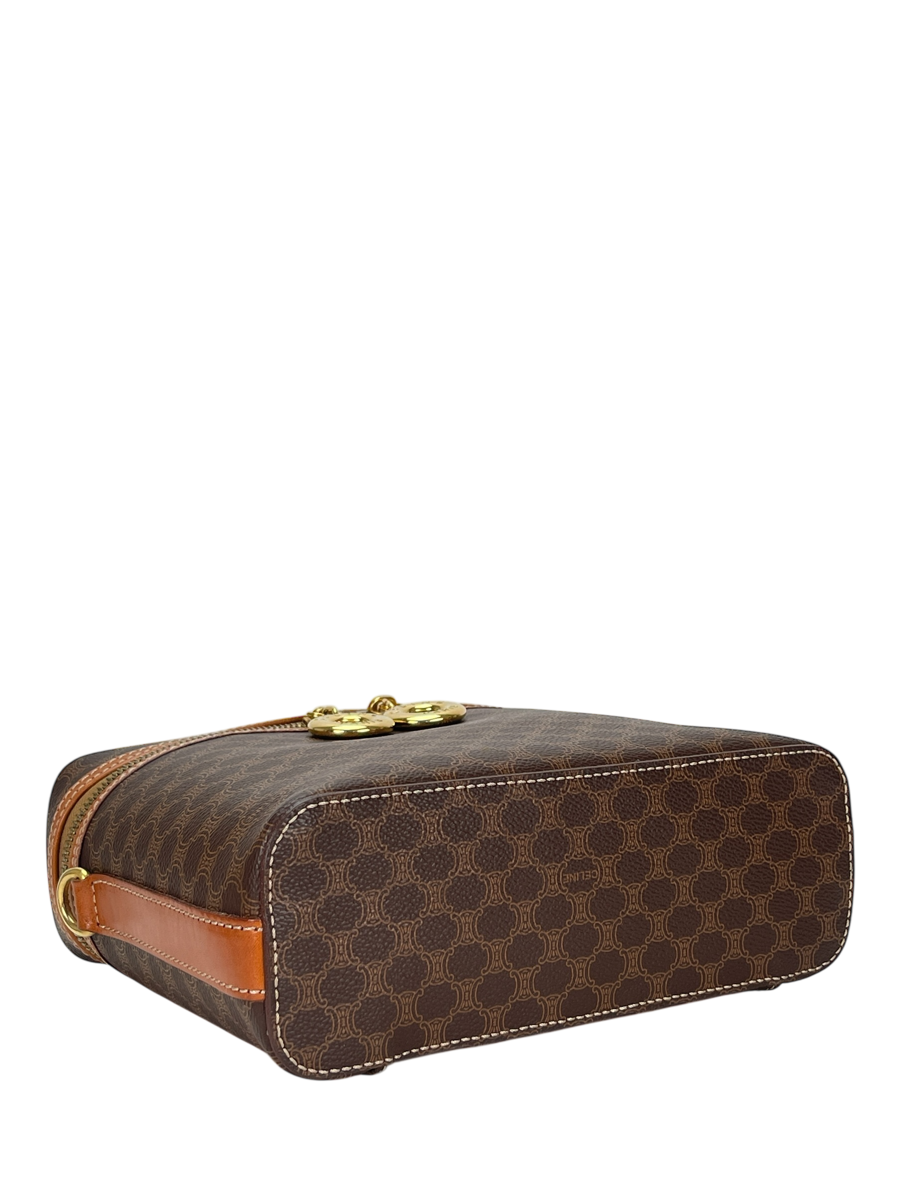 CELINE - Brown Macadam Pattern 2way Handbag