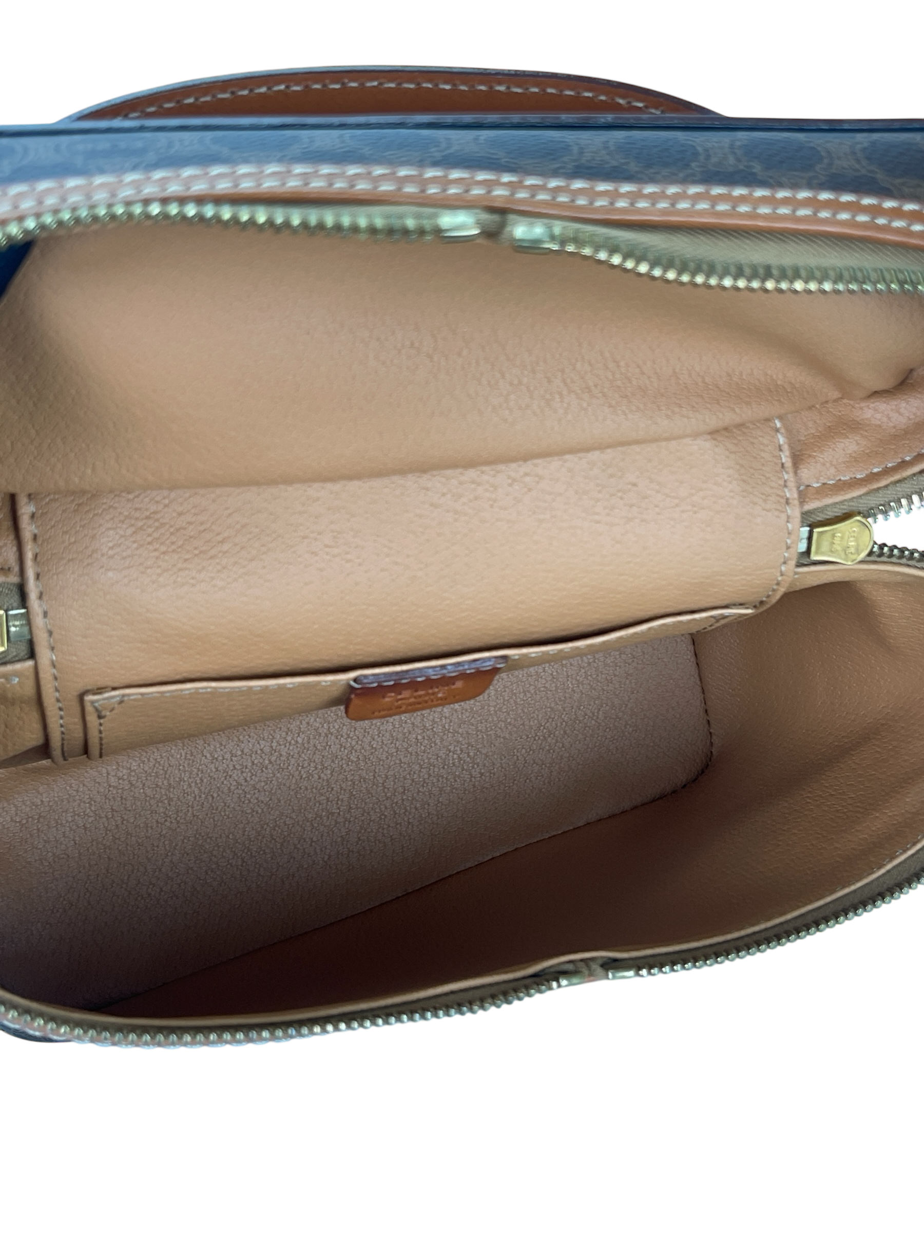 CELINE - Brown Macadam Pattern 2way Handbag