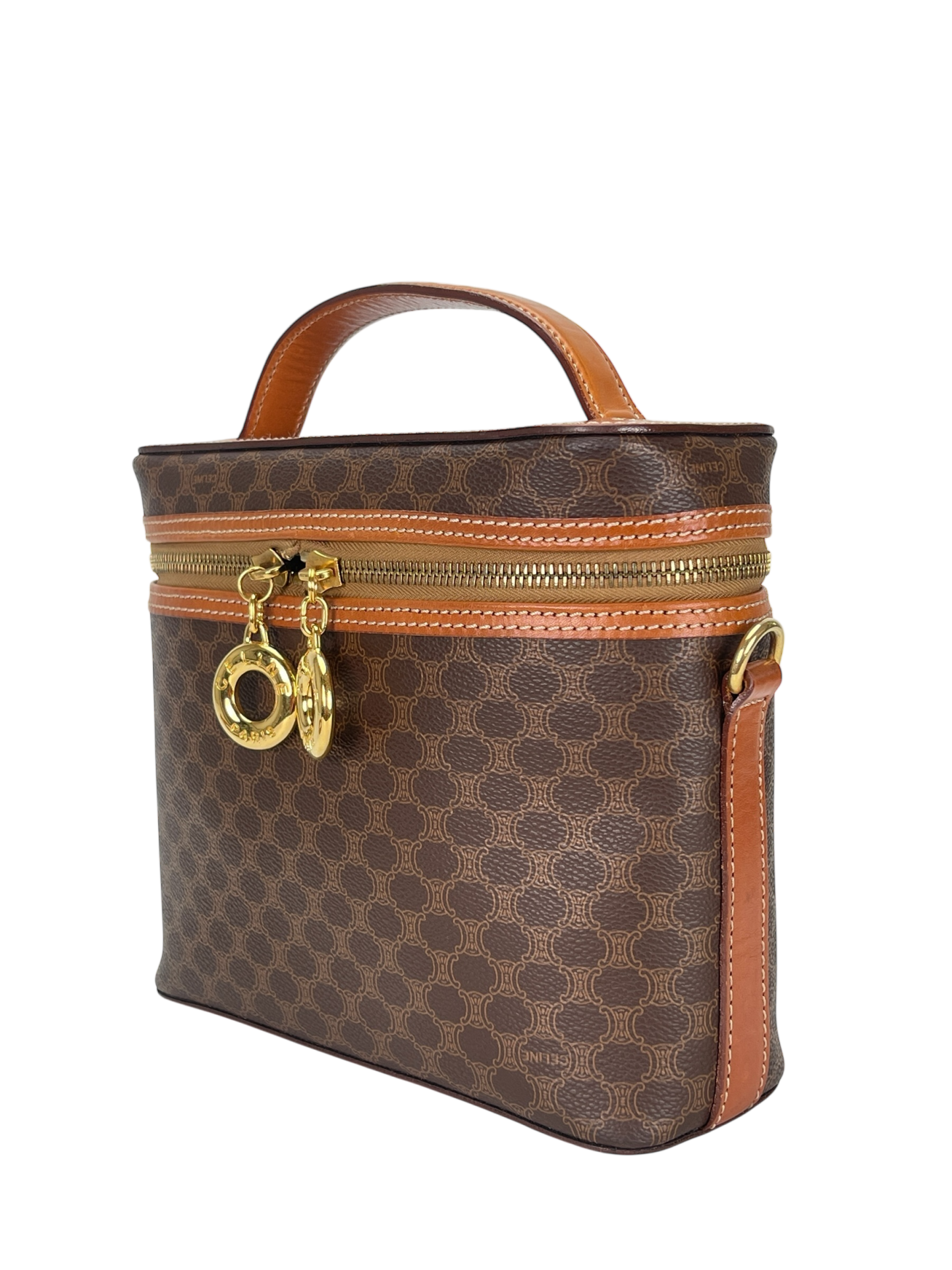 CELINE - Brown Macadam Pattern 2way Handbag