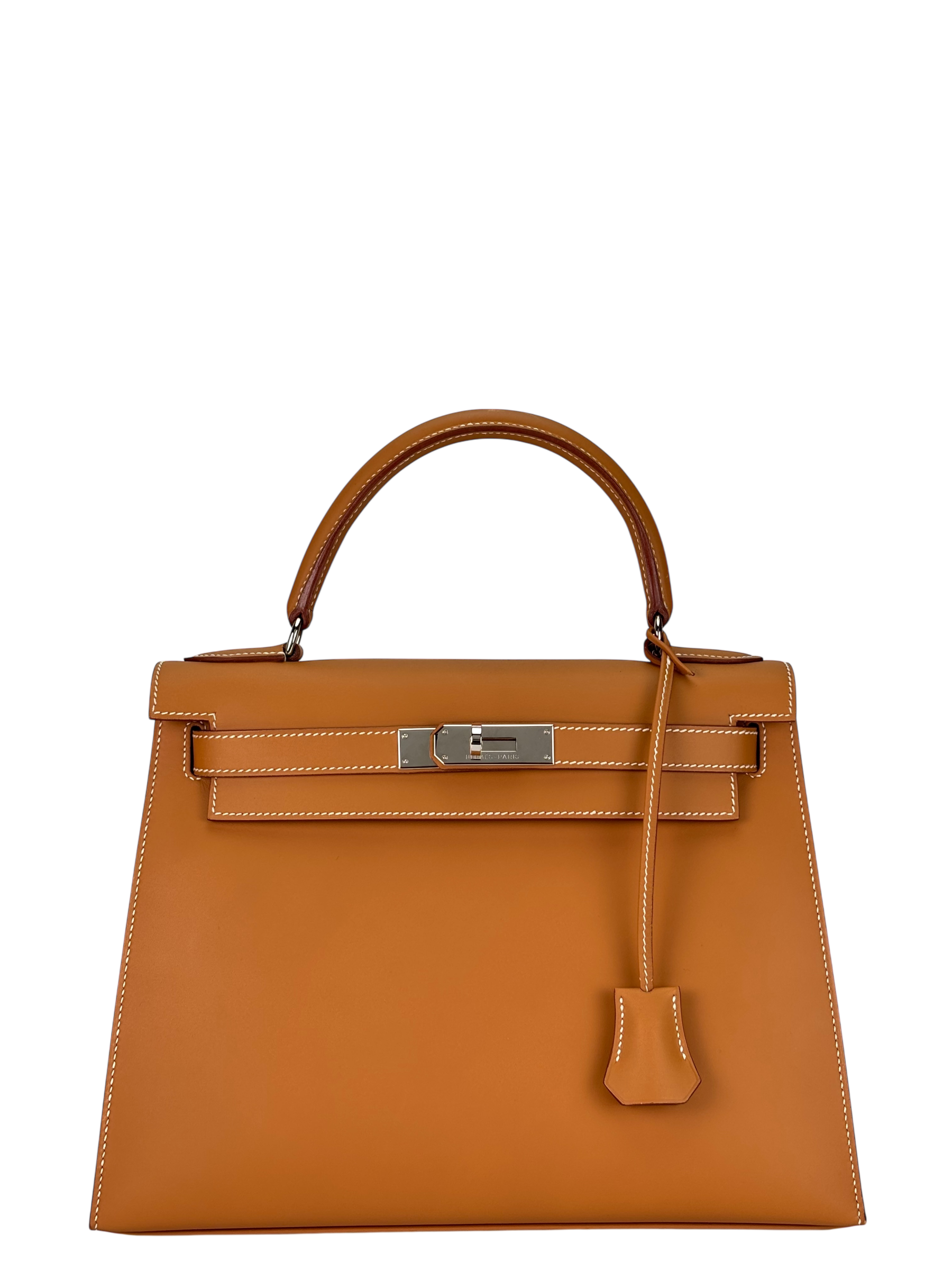 HERMES - Kelly 28 Natural Chamonix Palladium Hardware