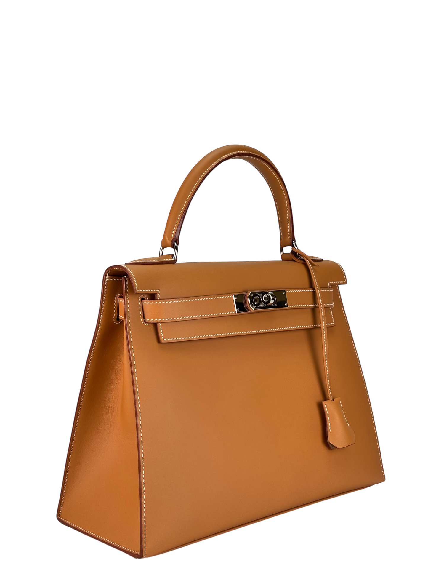 HERMES - Kelly 28 Natural Chamonix Palladium Hardware