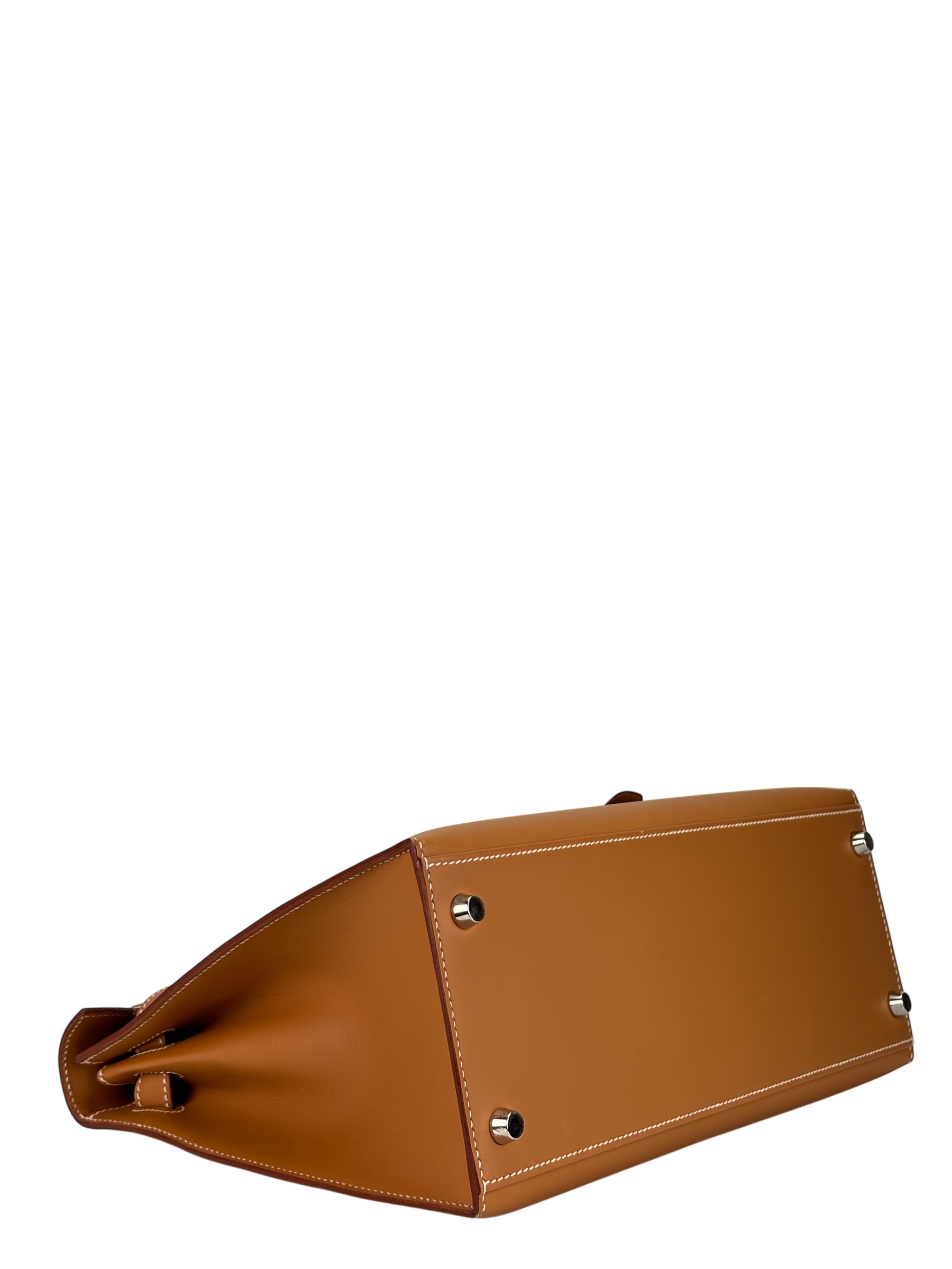 HERMES - Kelly 28 Natural Chamonix Palladium Hardware