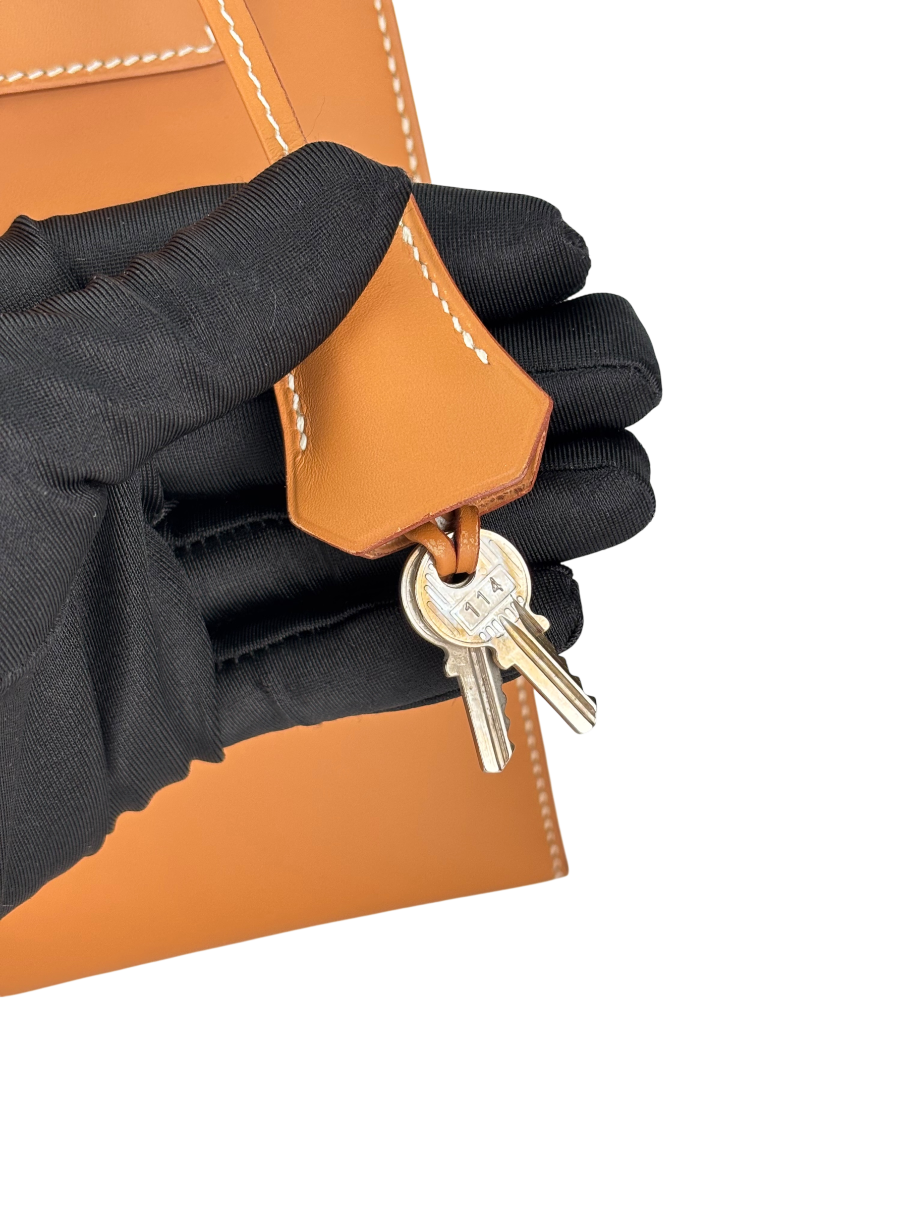 HERMES - Kelly 28 Natural Chamonix Palladium Hardware