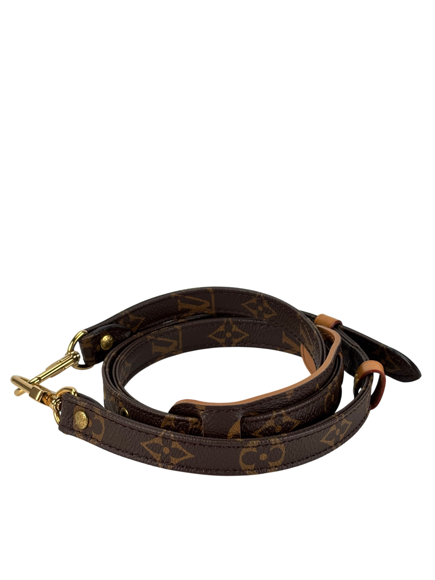 LOUIS VUITTON - Canvas Monogram Shoulder Strap 2allet Gold Hardware