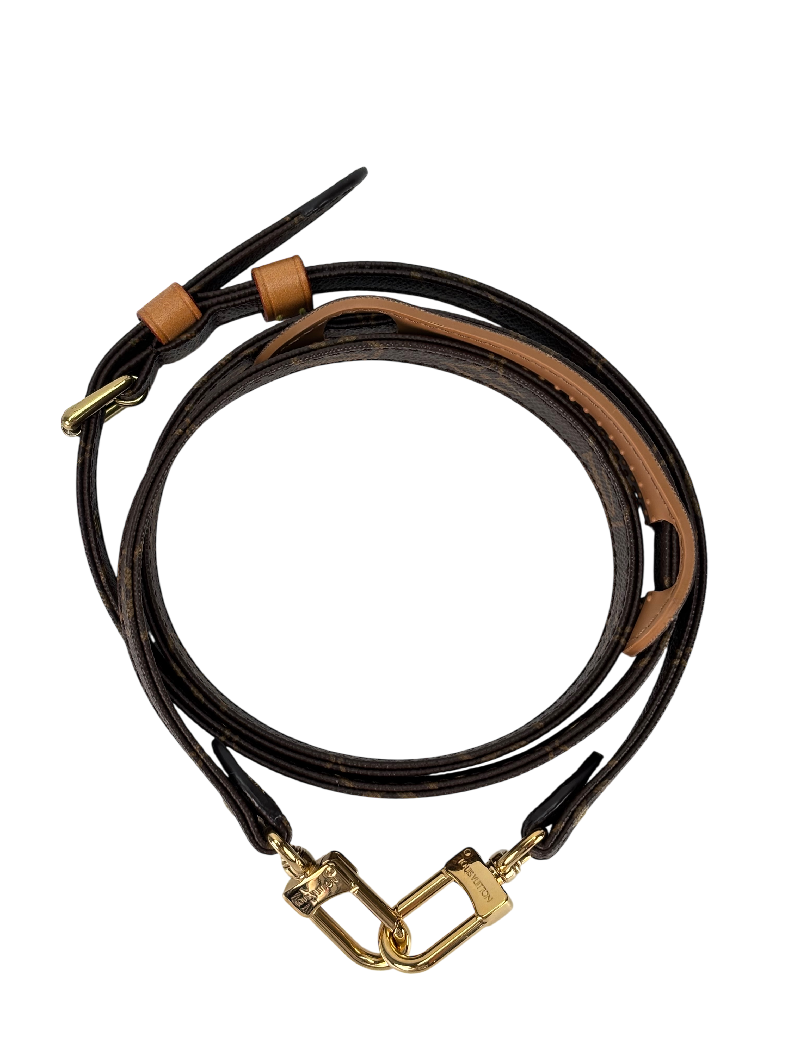 LOUIS VUITTON - Canvas Monogram Shoulder Strap 2allet Gold Hardware