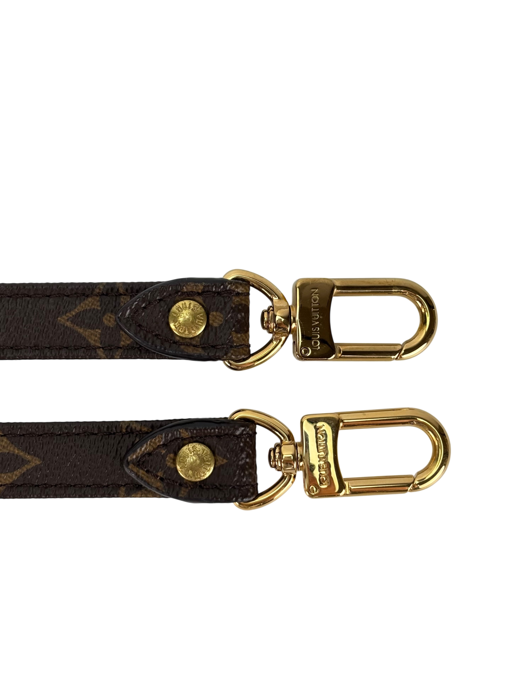 LOUIS VUITTON - Canvas Monogram Shoulder Strap 2allet Gold Hardware