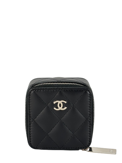 CHANEL - Black Lambskin Quilted Box