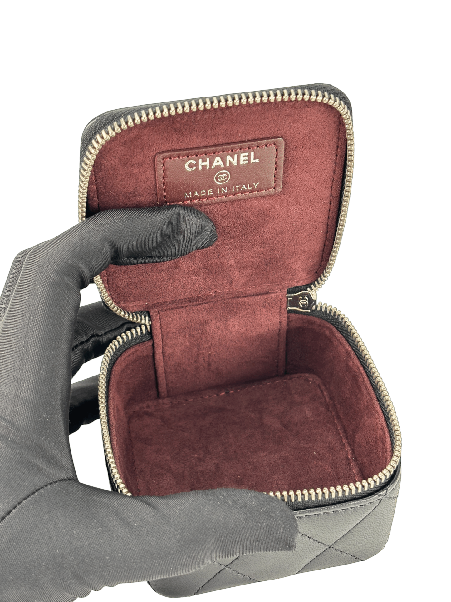 CHANEL - Black Lambskin Quilted Box