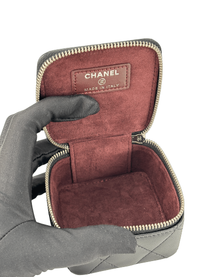 CHANEL - Black Lambskin Quilted Box