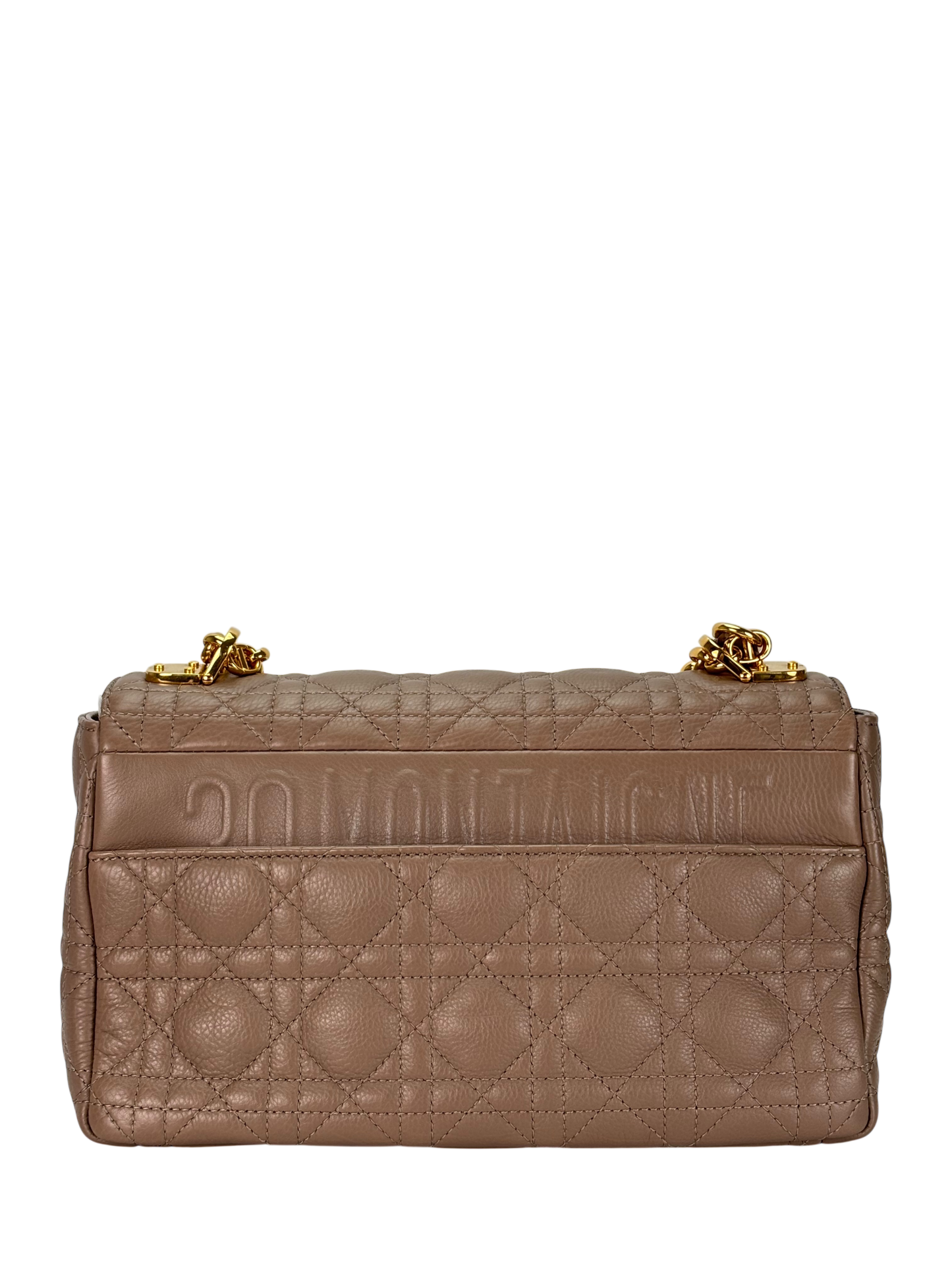 CHRISTIAN DIOR - Beige Calfskin Caro khaki Shoulder Bag