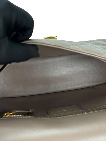 CHRISTIAN DIOR - Beige Calfskin Caro khaki Shoulder Bag