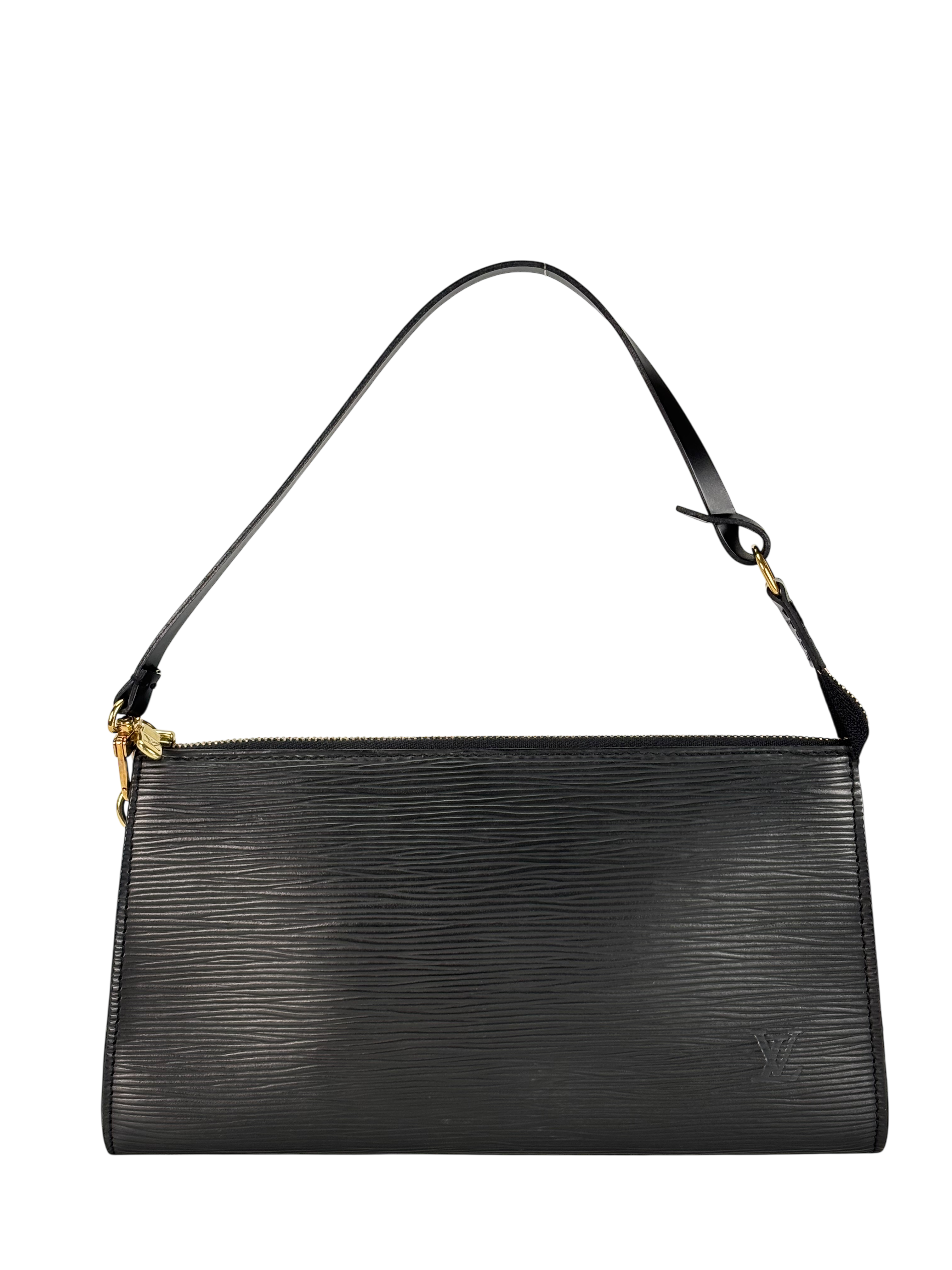 LOUIS VUITTON - Black Epi Accessory Pouch Handbag 