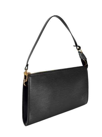 LOUIS VUITTON - Black Epi Accessory Pouch Handbag 