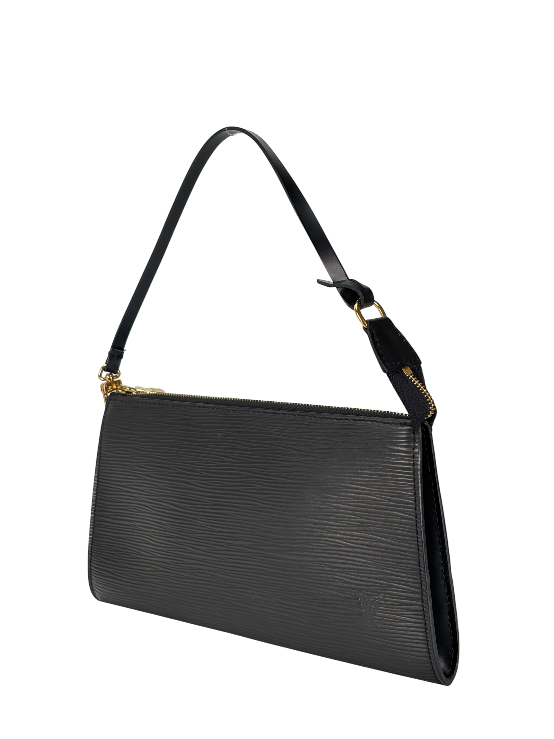 LOUIS VUITTON - Black Epi Accessory Pouch Handbag