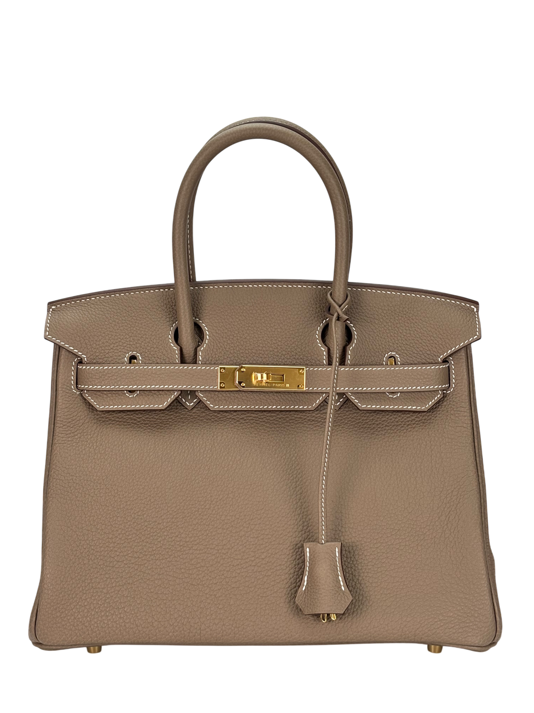 HERMES - Birkin 30 Etoupe Togo Gold Hardware
