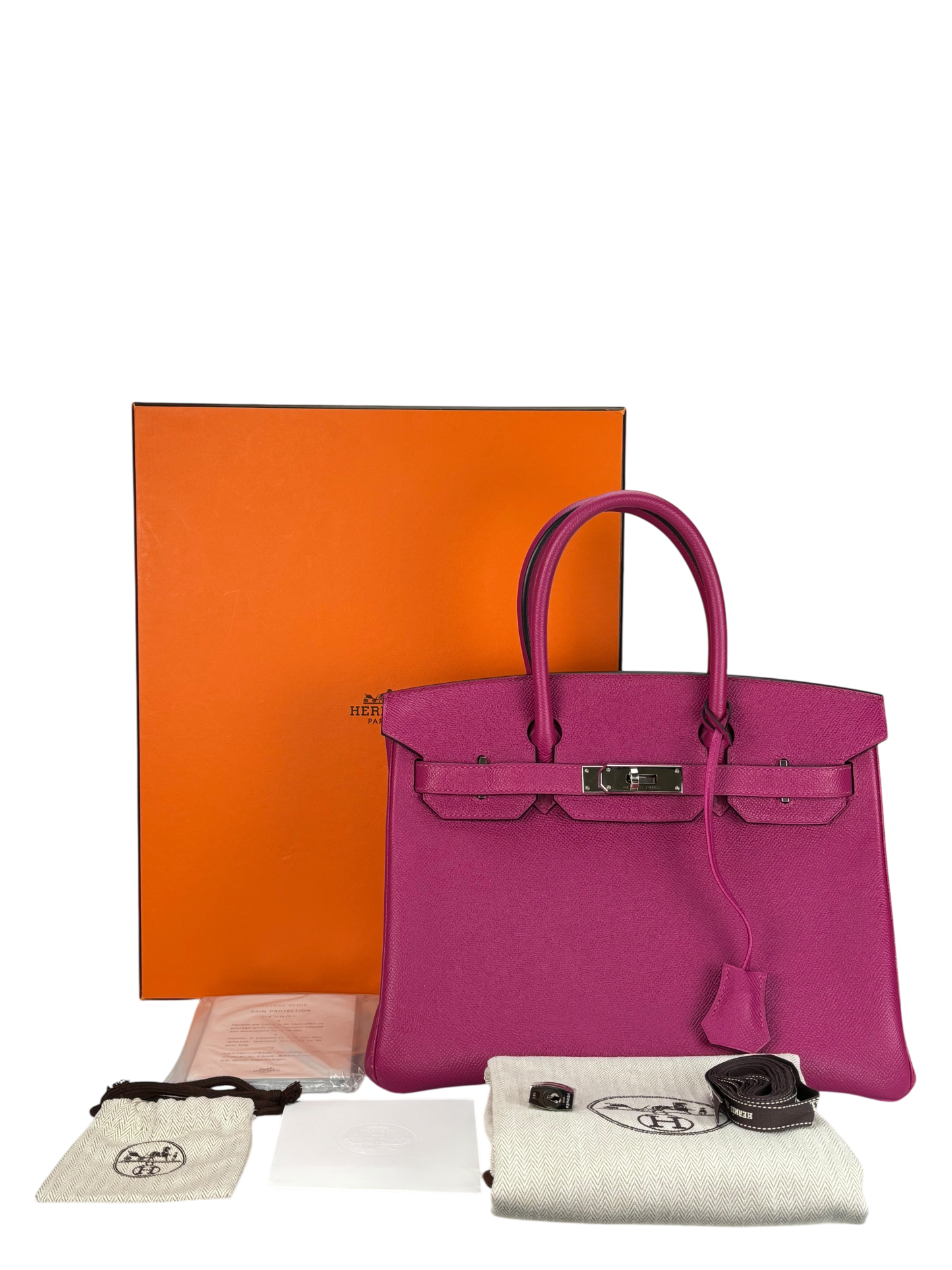 HERMES - Birkin 30 Rose Purple Epsom Palladium Hardware