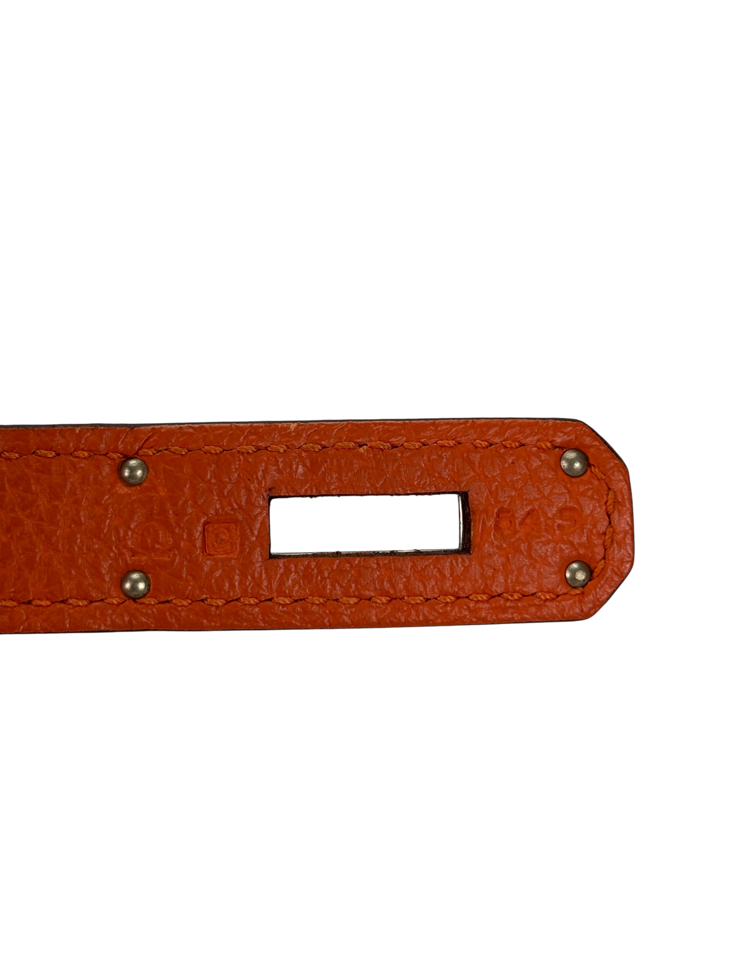 HERMES - Kelly 28 Orange Togo Palladium Hardware