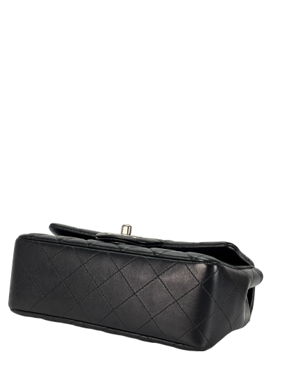 CHANEL - Mini Matlasse 20 Lambskin Single Flap Chain Bag Black Palladium Hardware