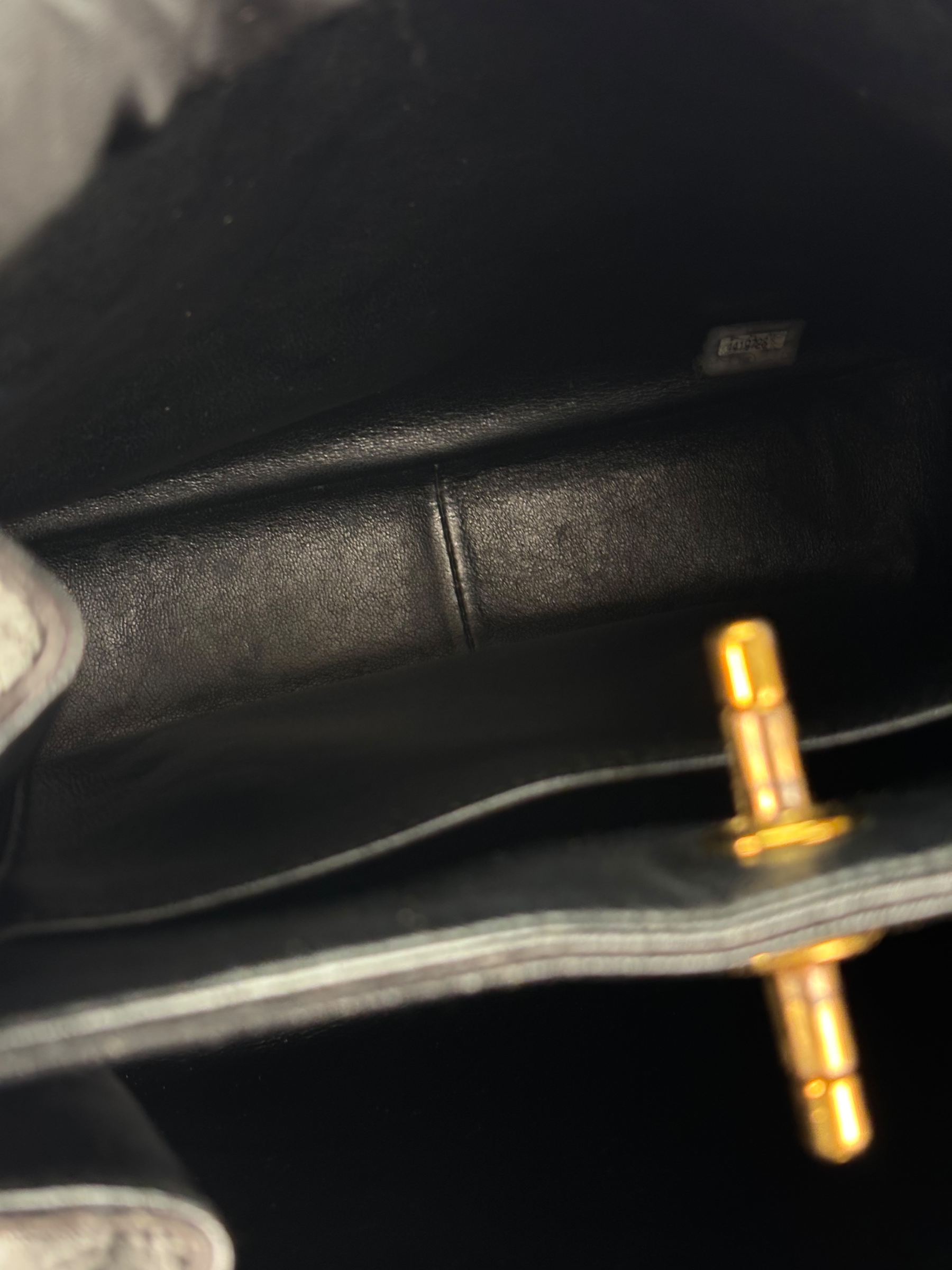 CHANEL - Black Lambskin Coco Mark Matelasse Double Turn Lock Shoulder Bag