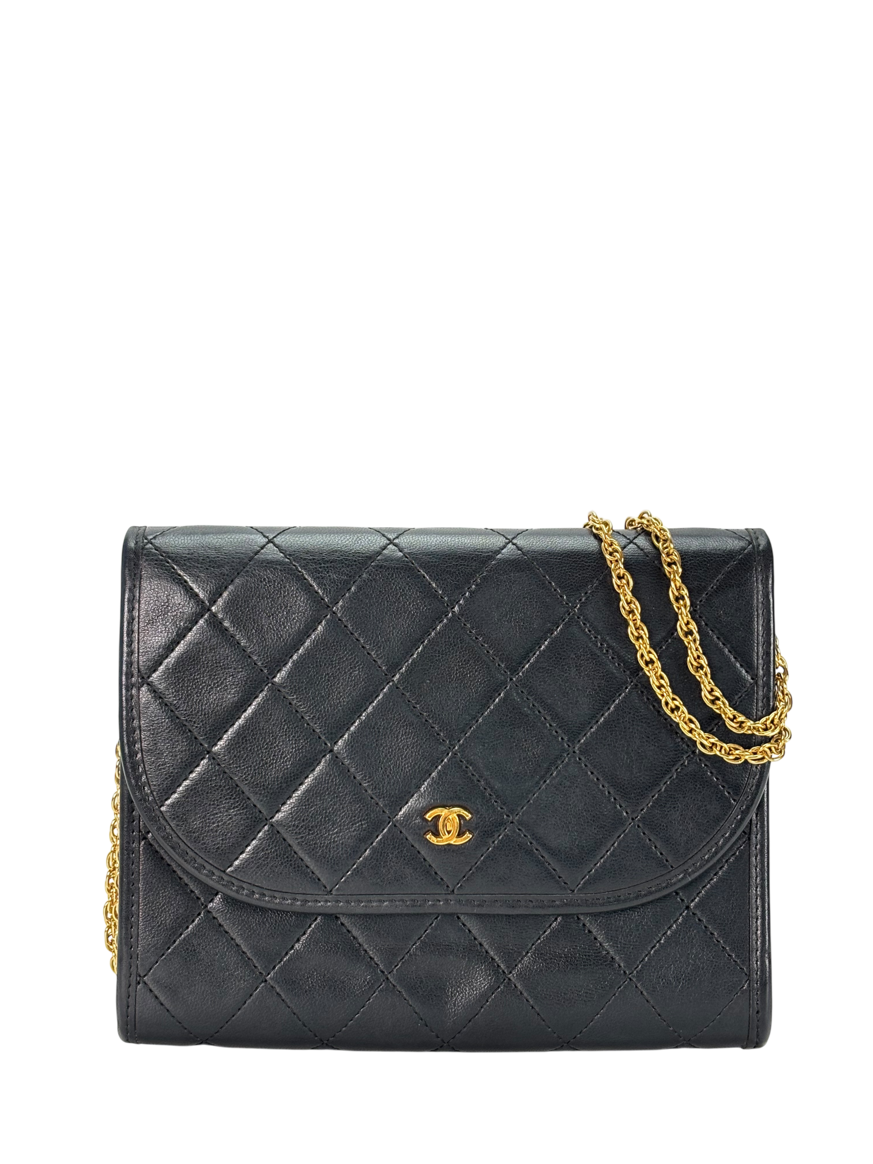 CHANEL - Mini Coco Mark Matelasse Lambskin Chain Shoulder Bag