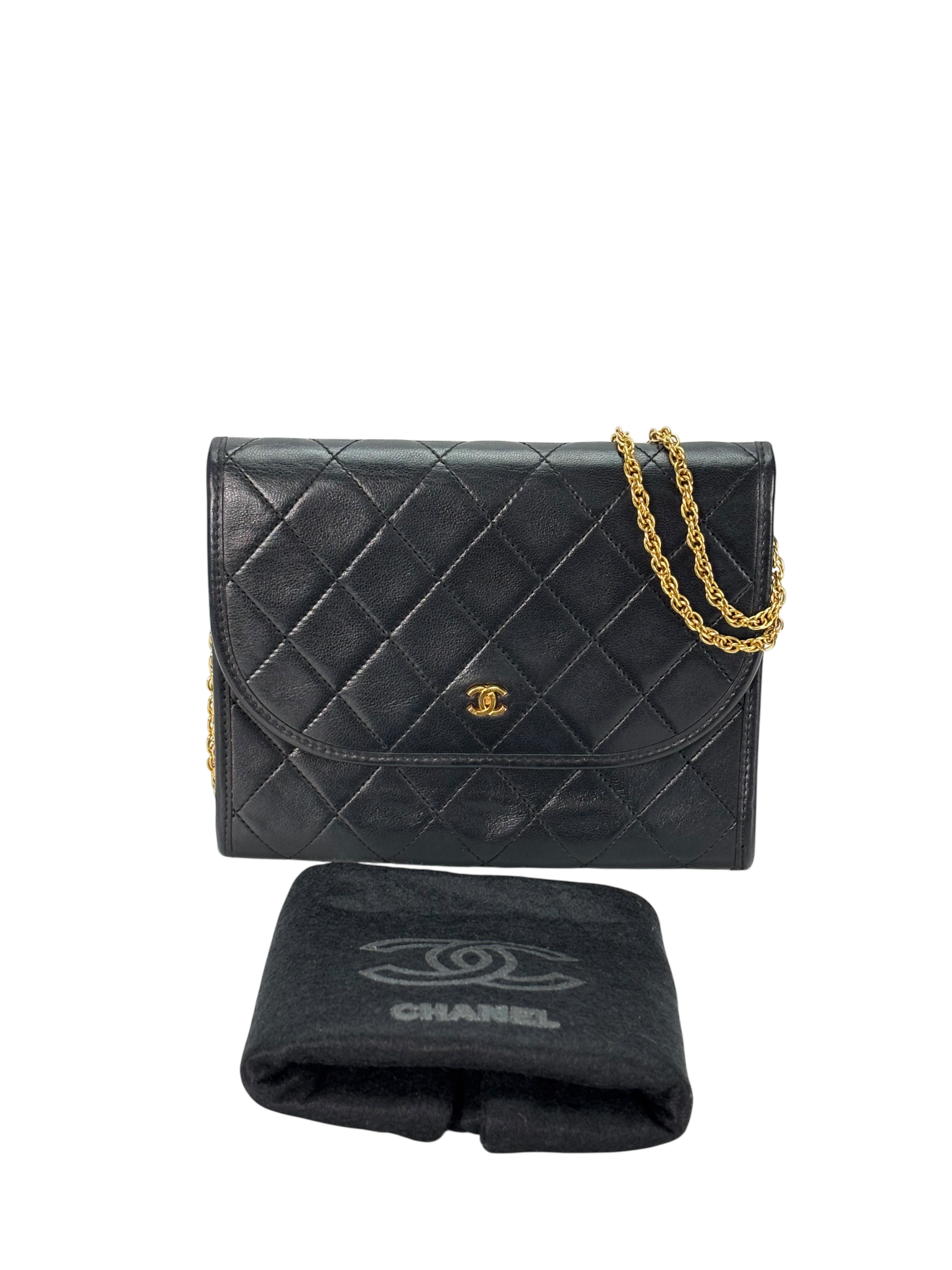 CHANEL - Mini Coco Mark Matelasse Lambskin Chain Shoulder Bag