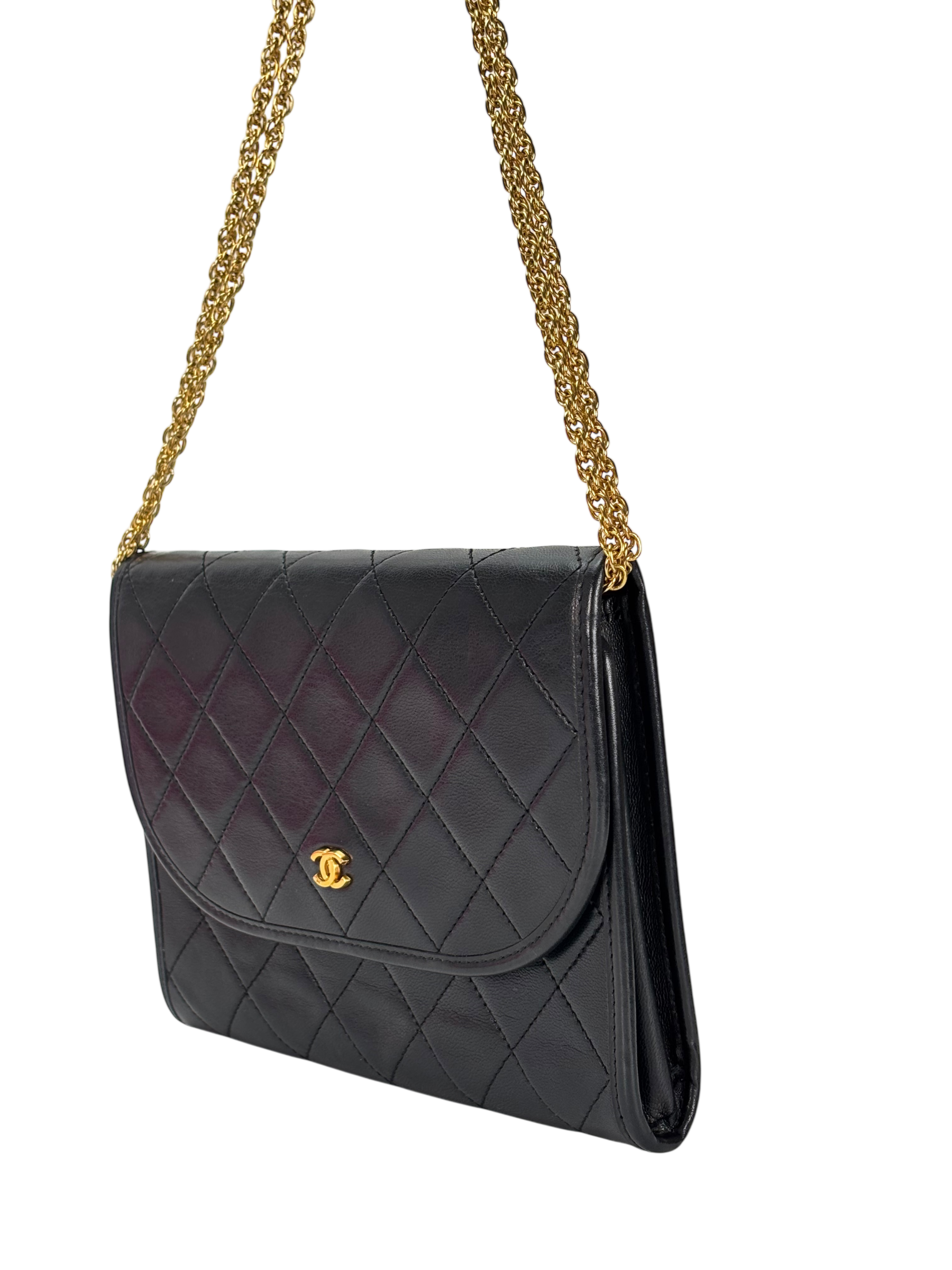 CHANEL - Mini Coco Mark Matelasse Lambskin Chain Shoulder Bag
