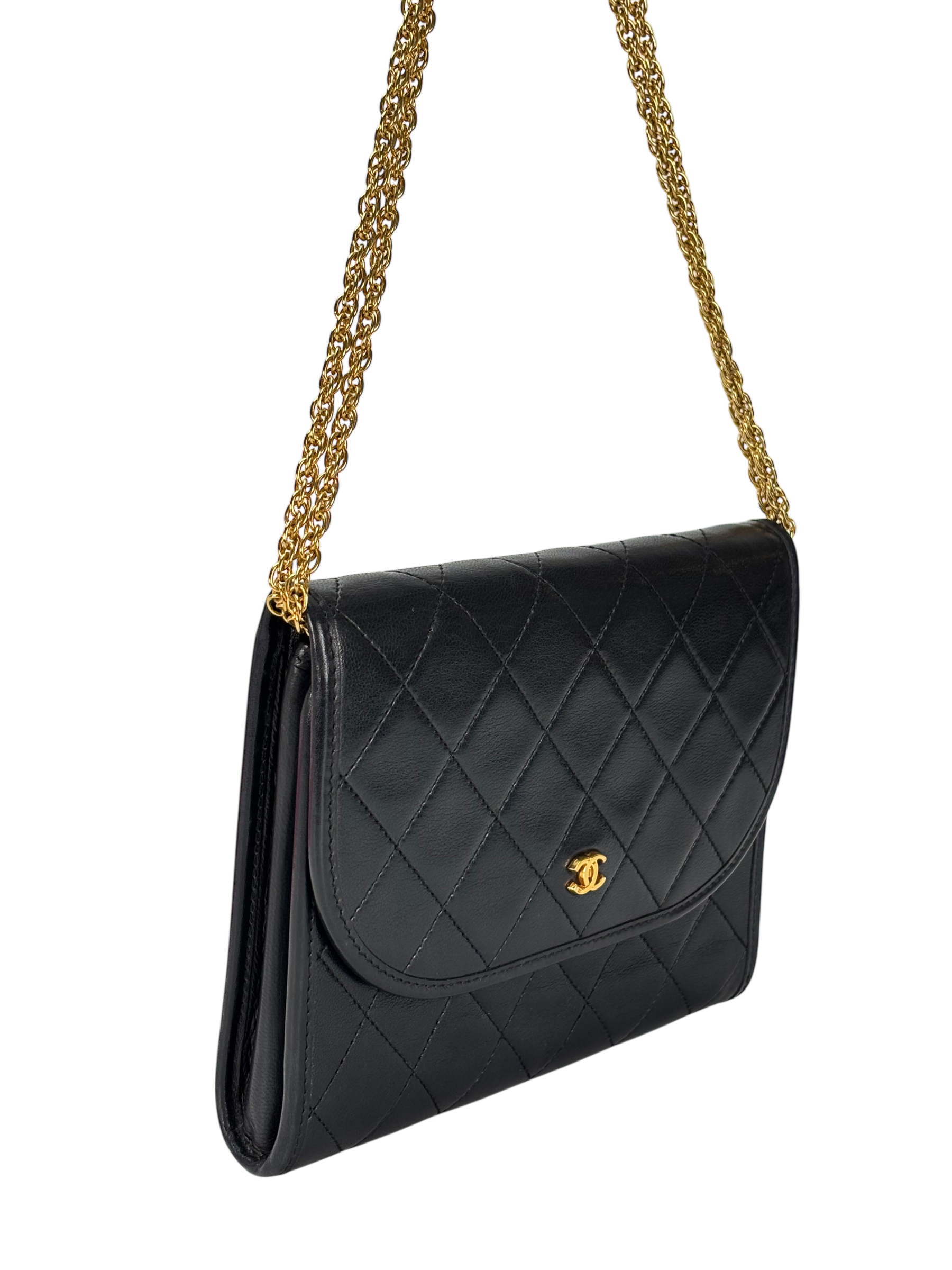 CHANEL - Mini Coco Mark Matelasse Lambskin Chain Shoulder Bag