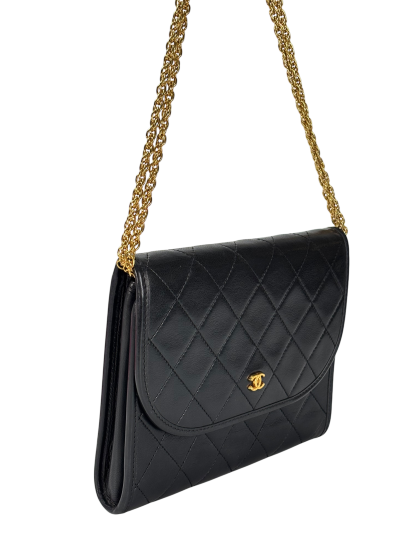 CHANEL - Mini Coco Mark Matelasse Lambskin Chain Shoulder Bag